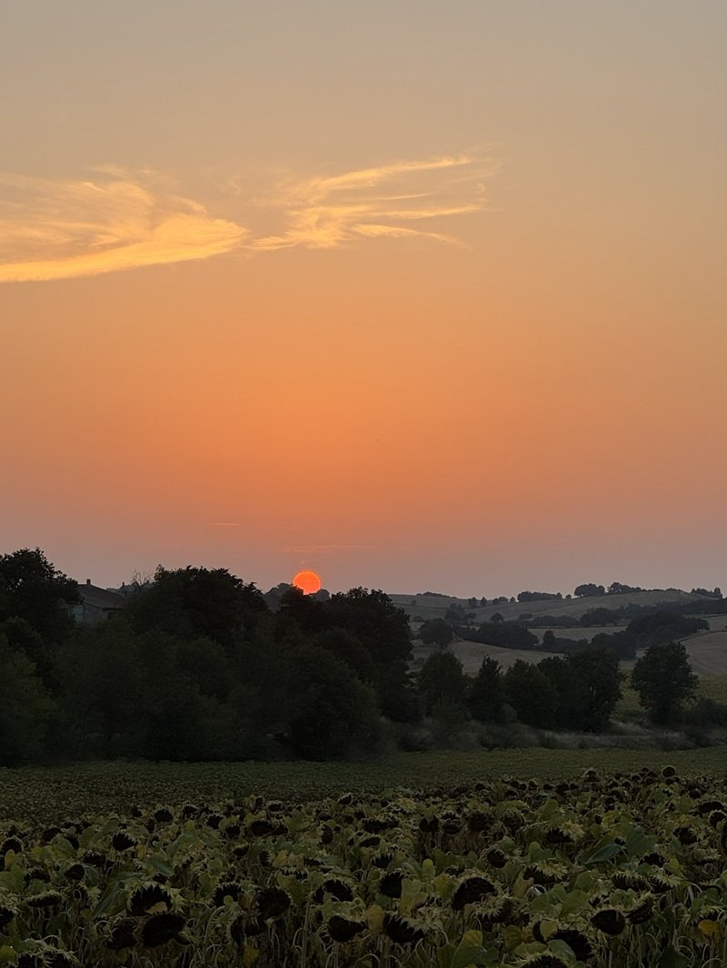 sunset over Pech-Luna