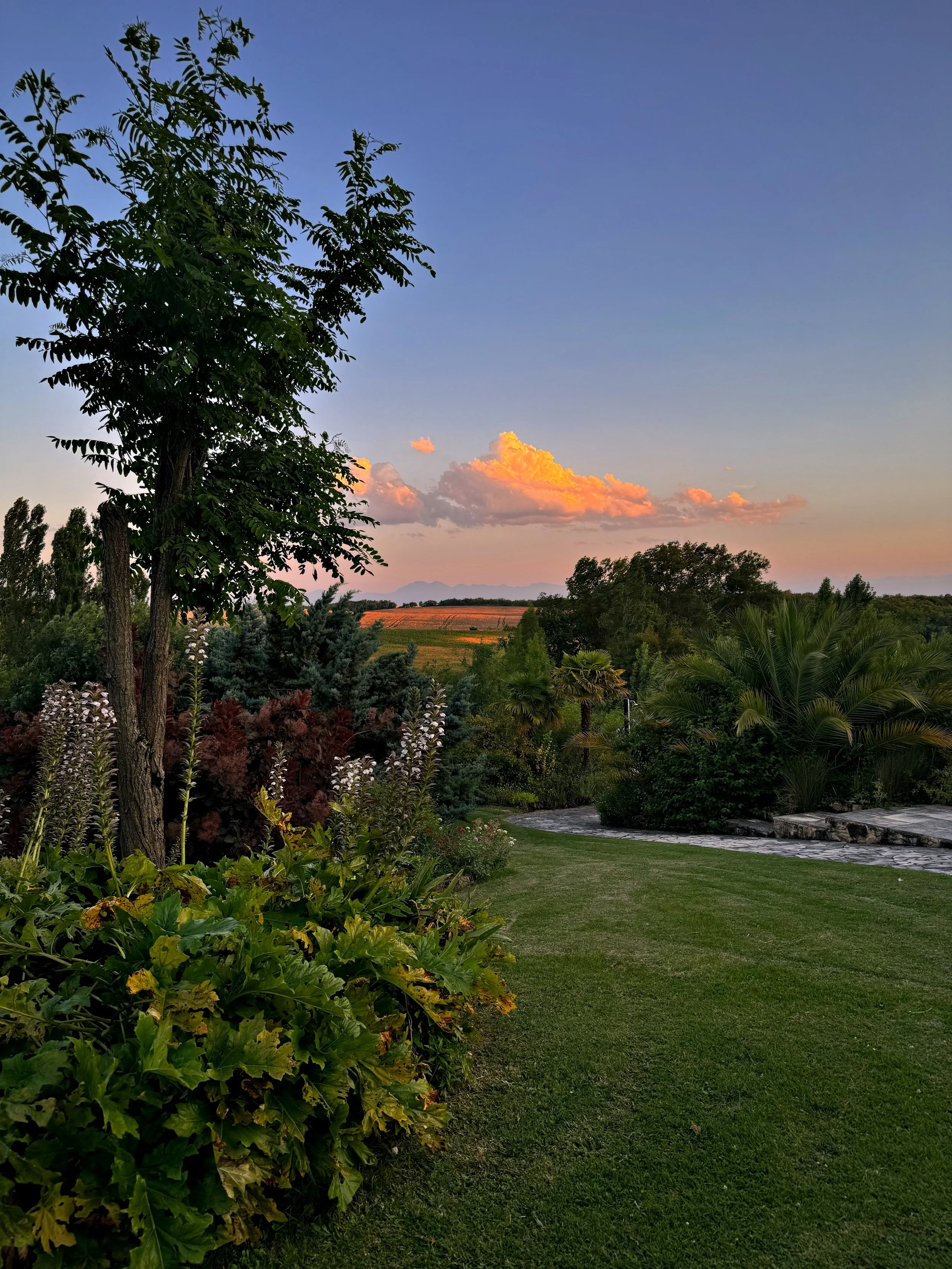 Sunset view from Loustal Beau