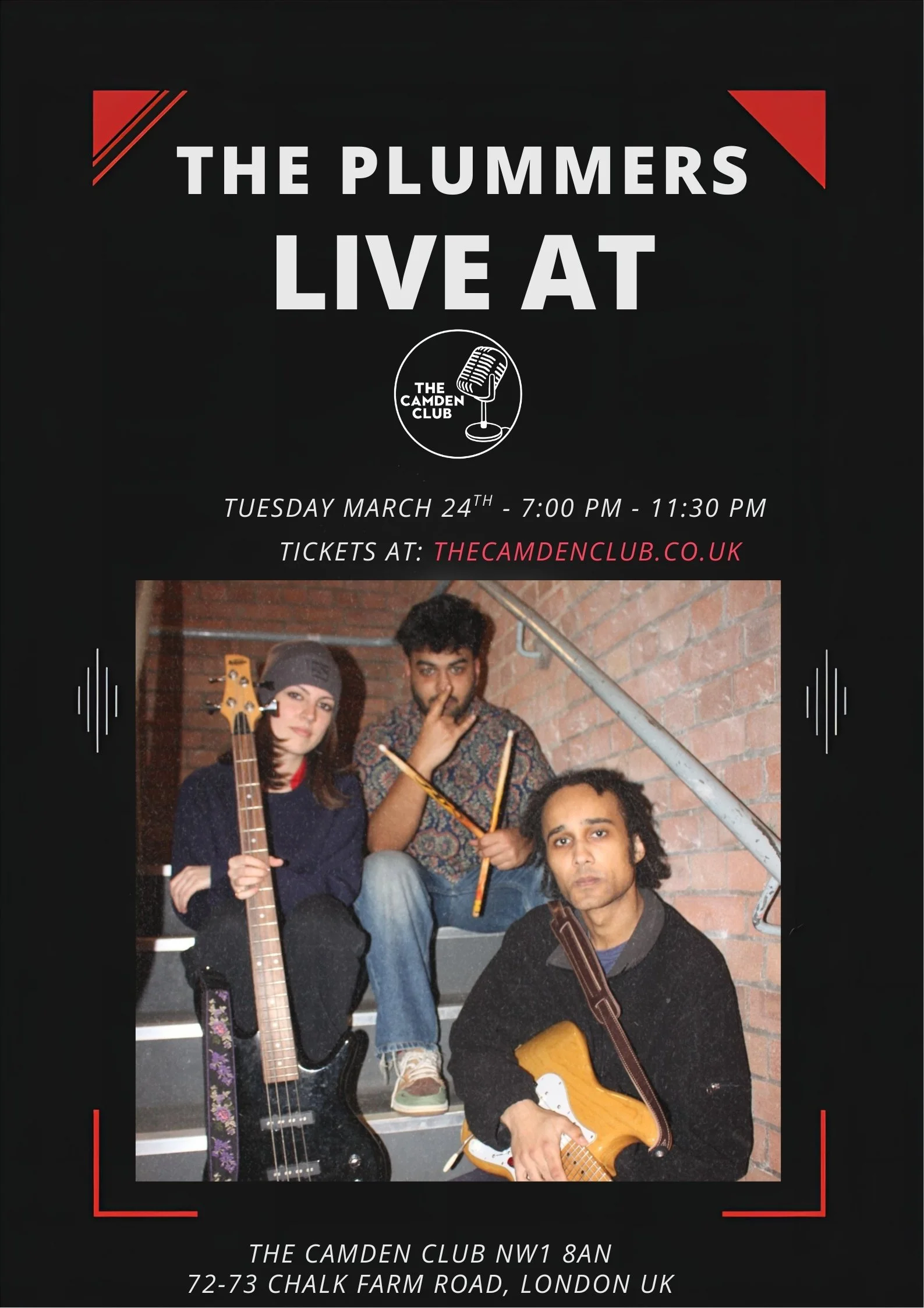 The Plummers – Live at The Camden Club