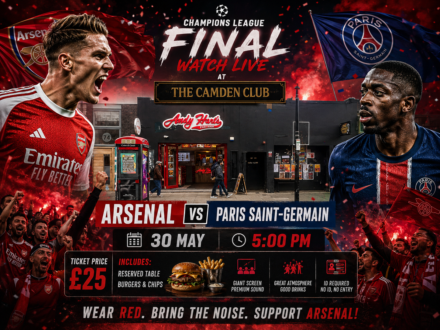 Arsenal vs Paris Saint-Germain – Champions League Final Live