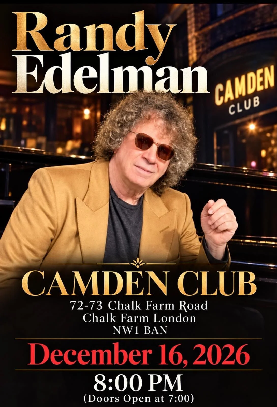 Randy Edelman – The Music of Randy Edelman | Live at The Camden Club