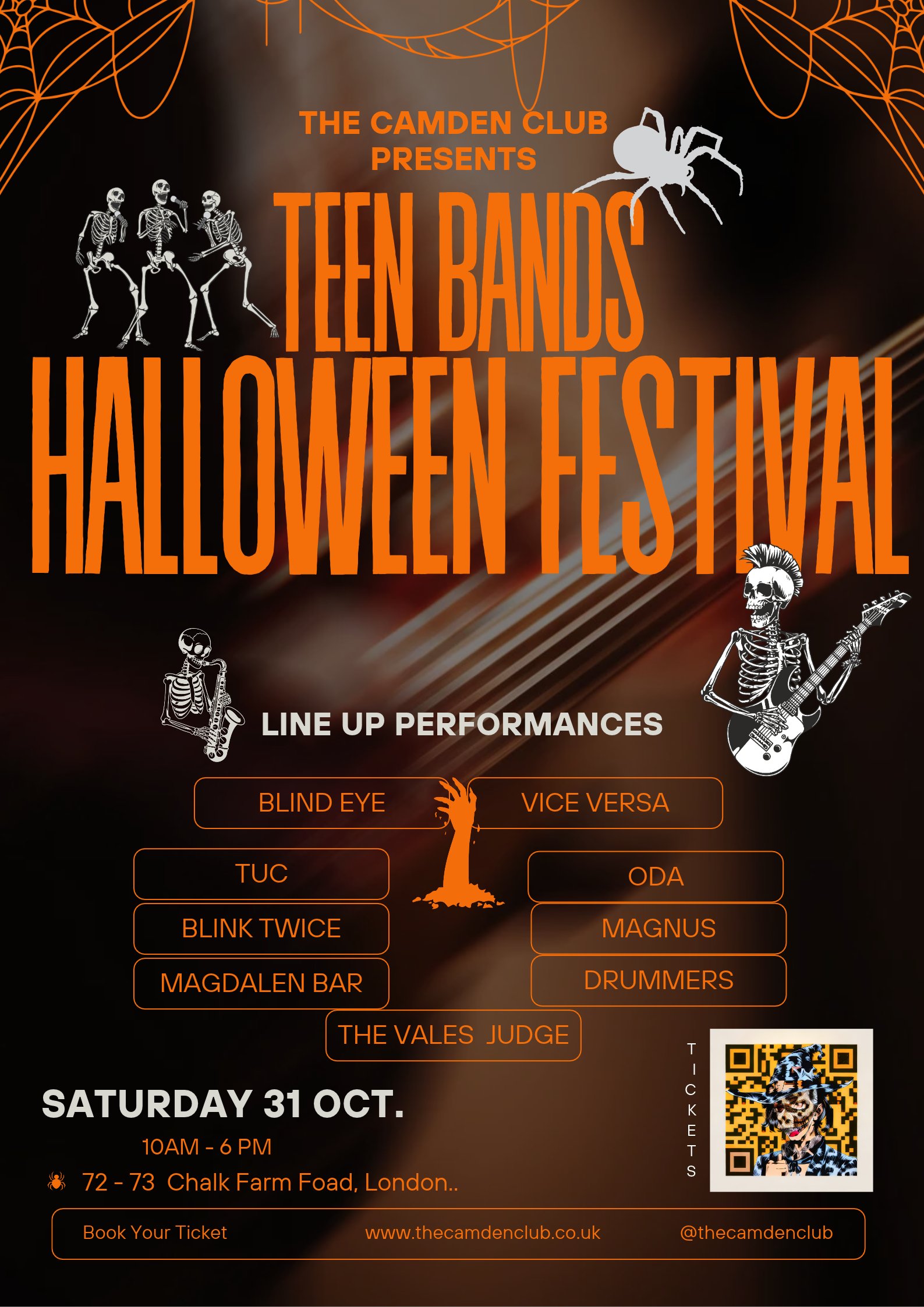 Teen Bands Halloween Festival – Live at The Camden Club