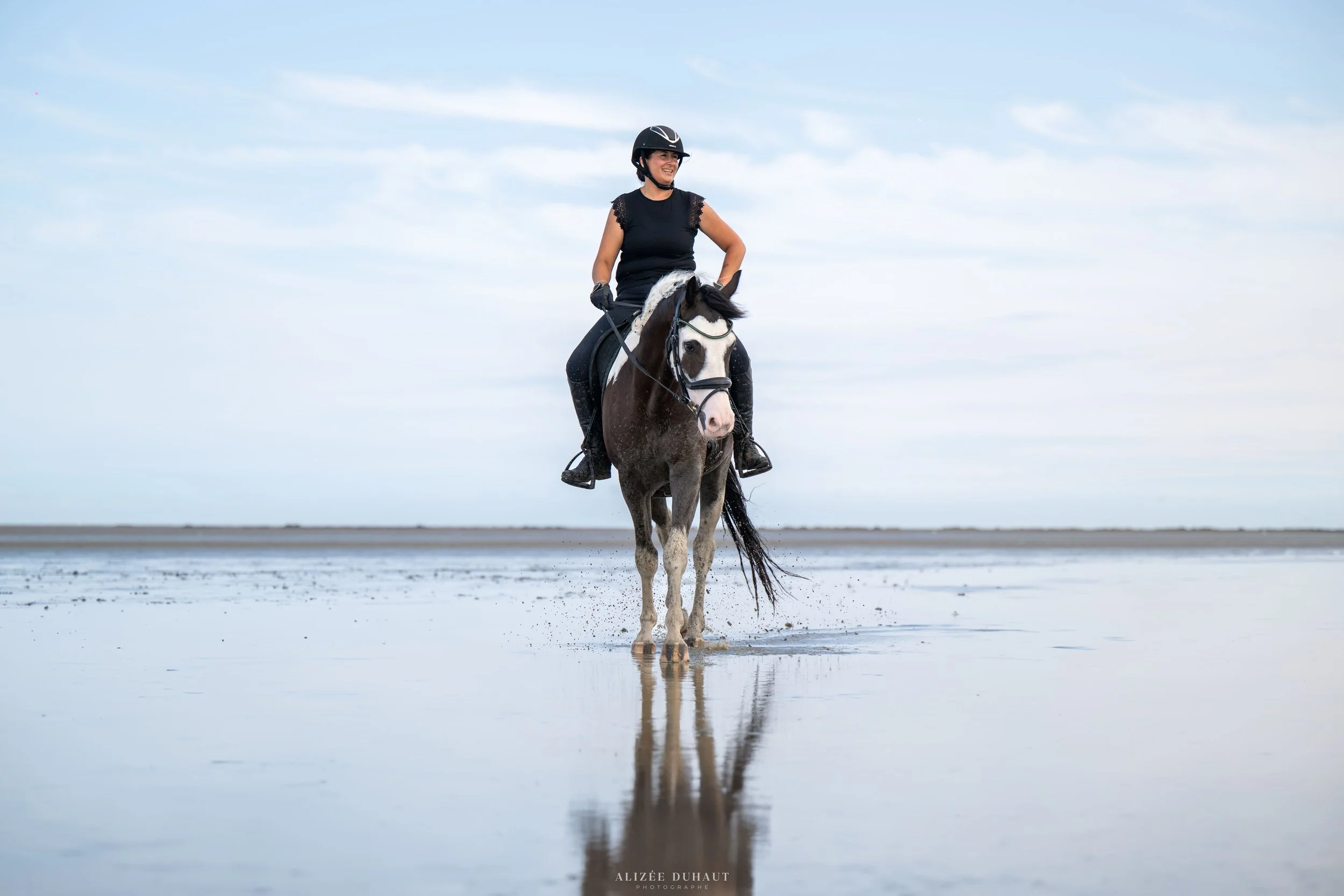 séance photo cavalière à la plage Marck Pas de Calais