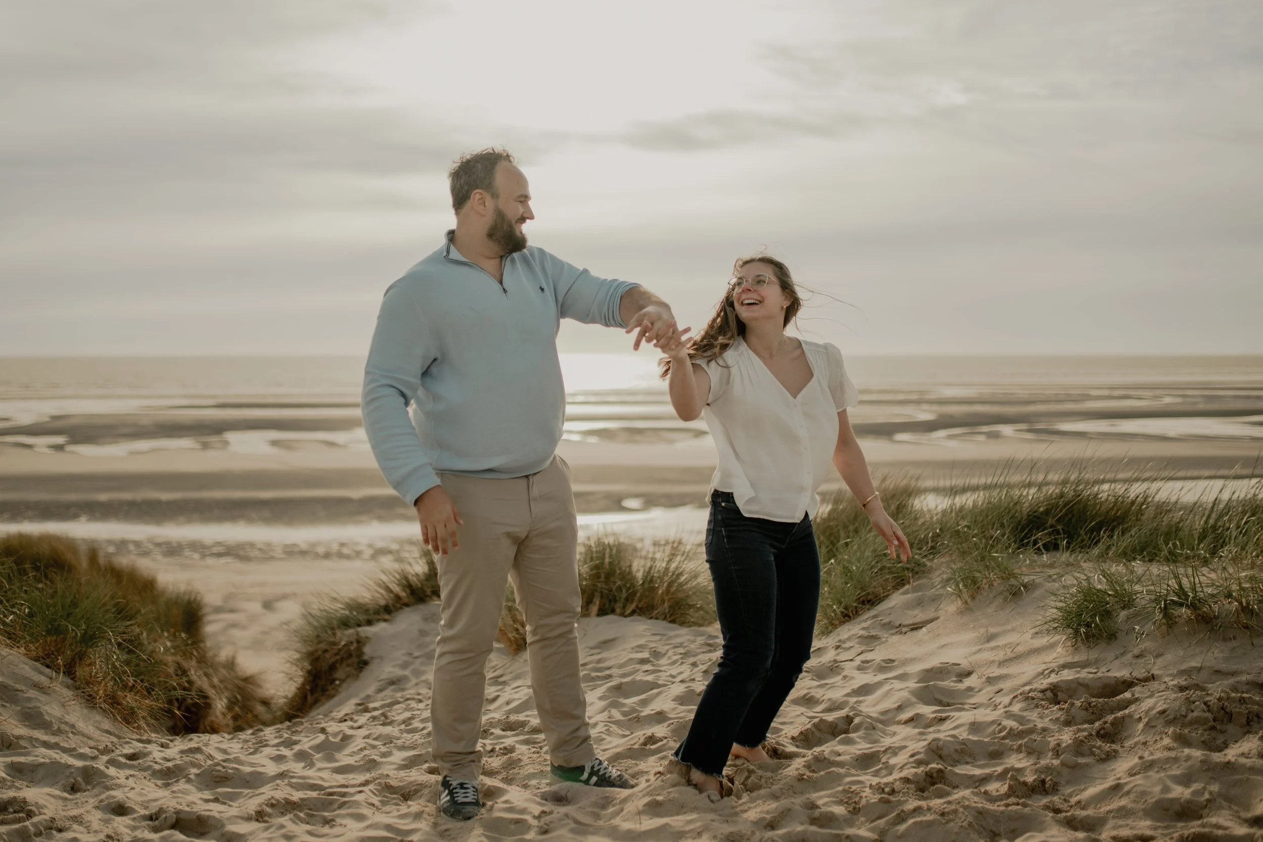 Séance engagement chien Touquet Paris Plage