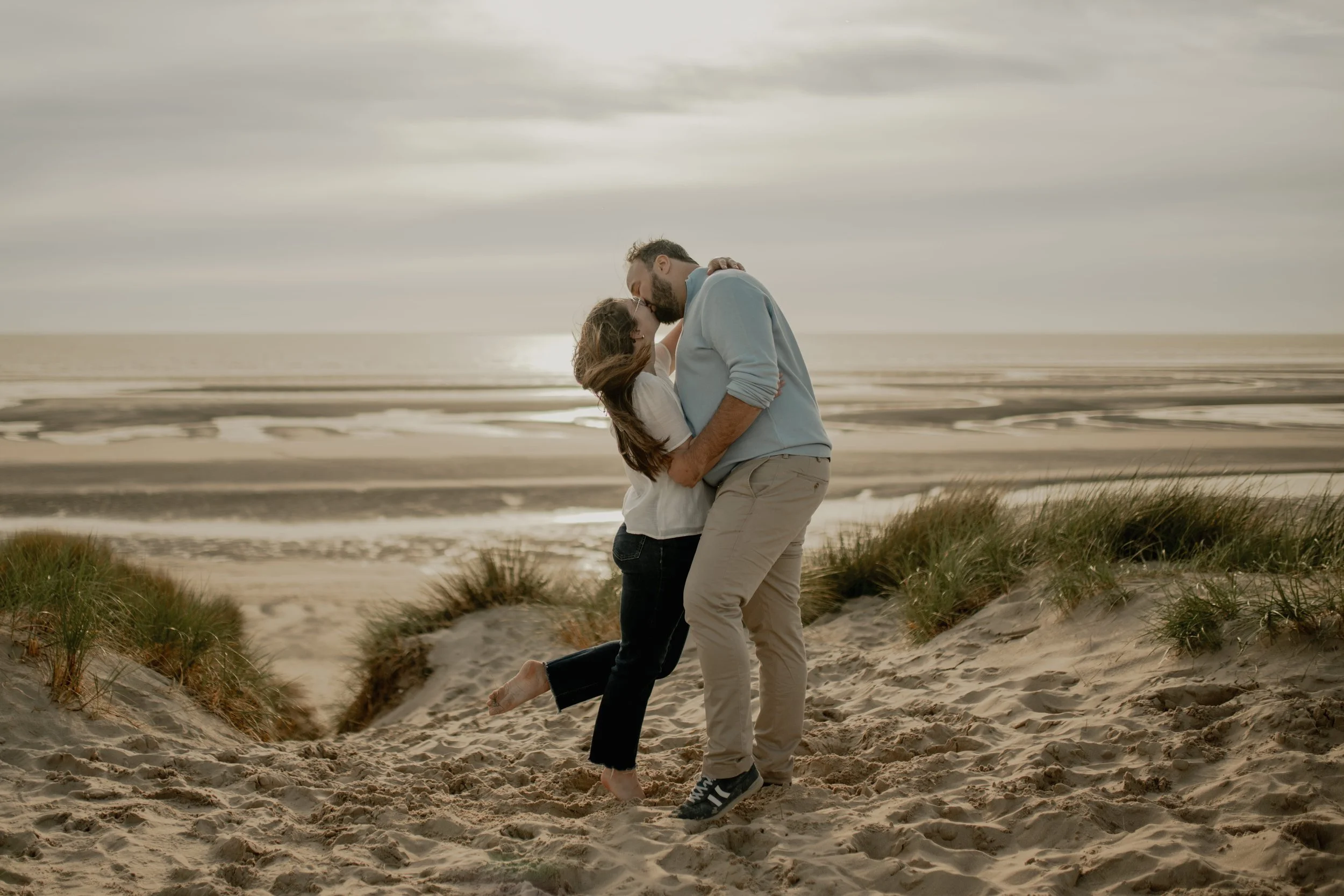 Séance engagement chien Touquet Paris Plage