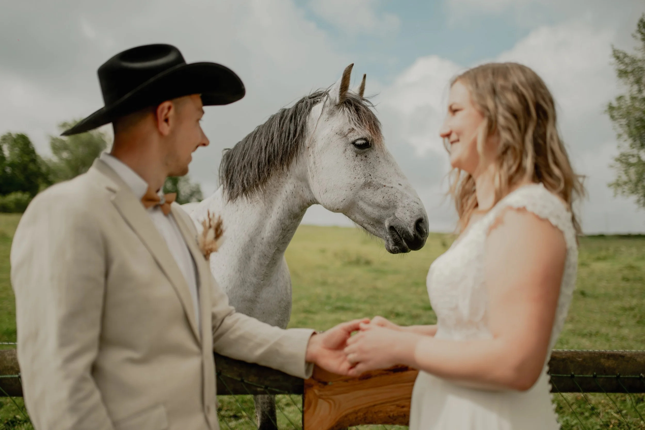 Mariés cheval Domaine du Grand Marais