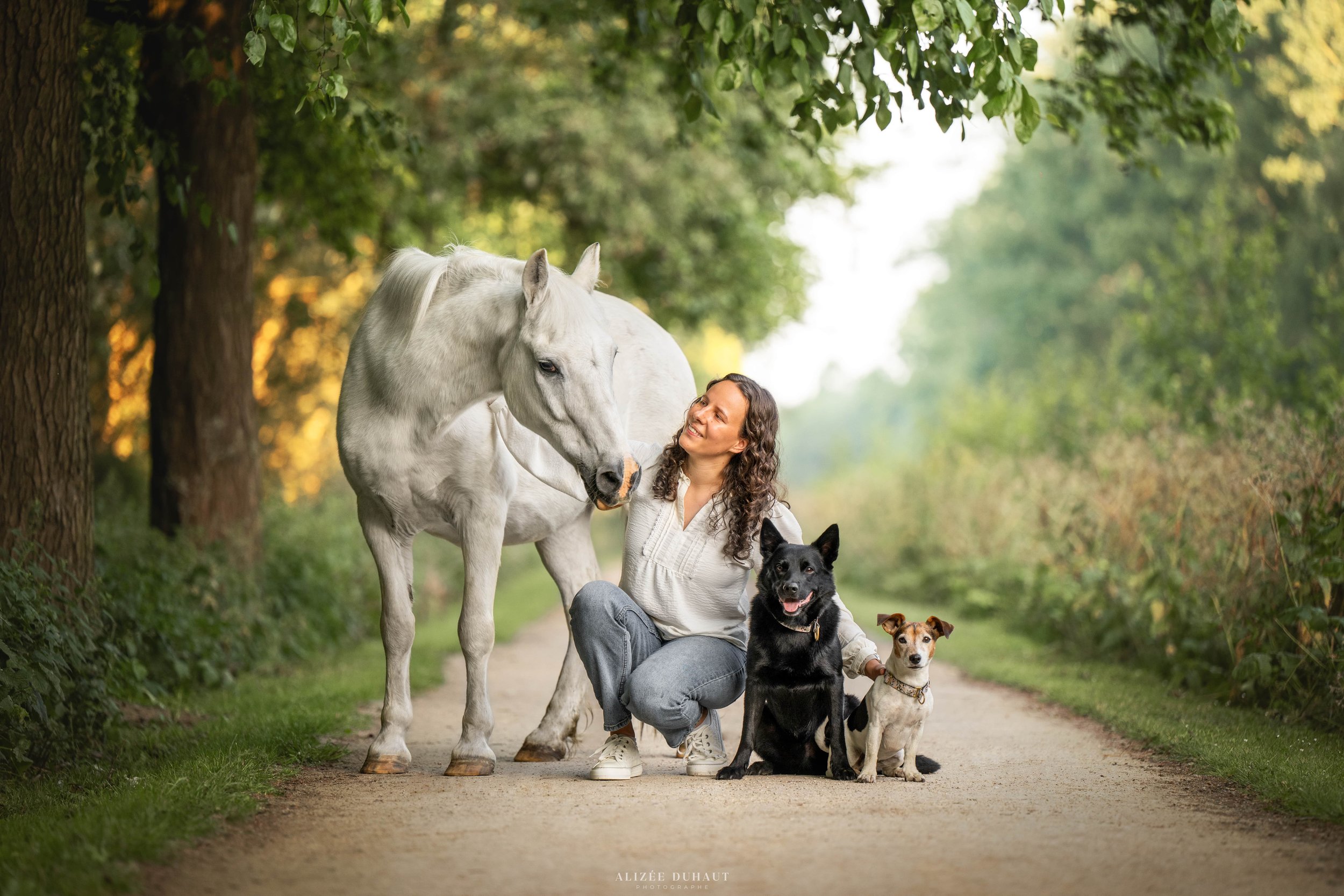 séance photo animalière émotionnelle dans la nature. Belgique