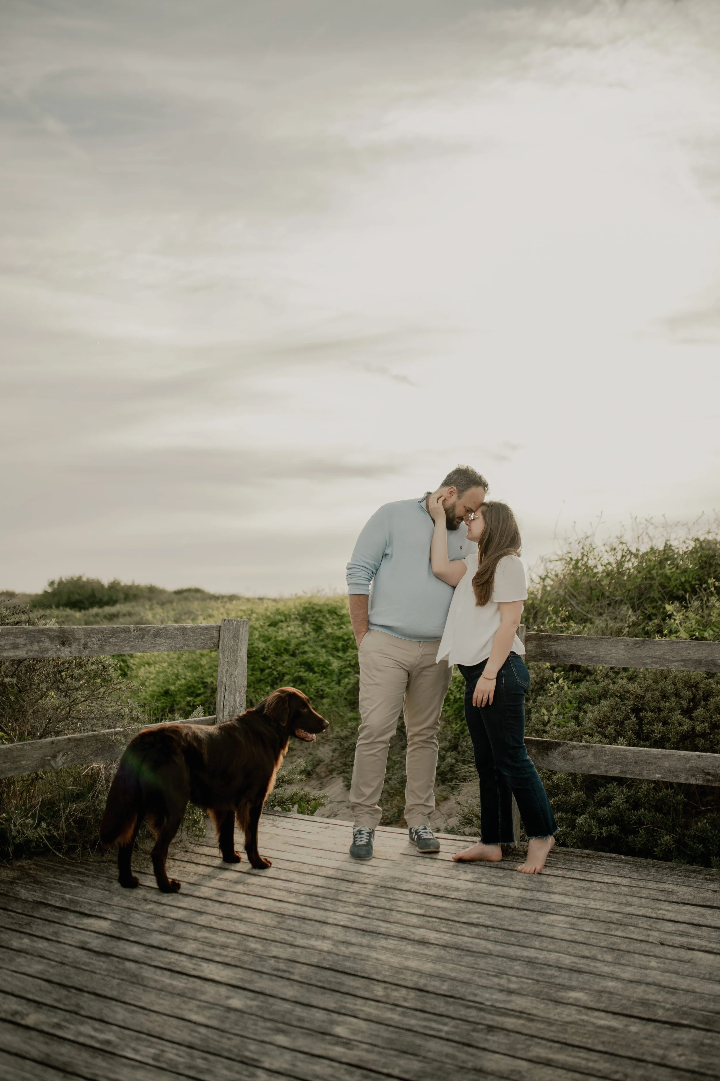 Séance engagement chien Touquet Paris Plage