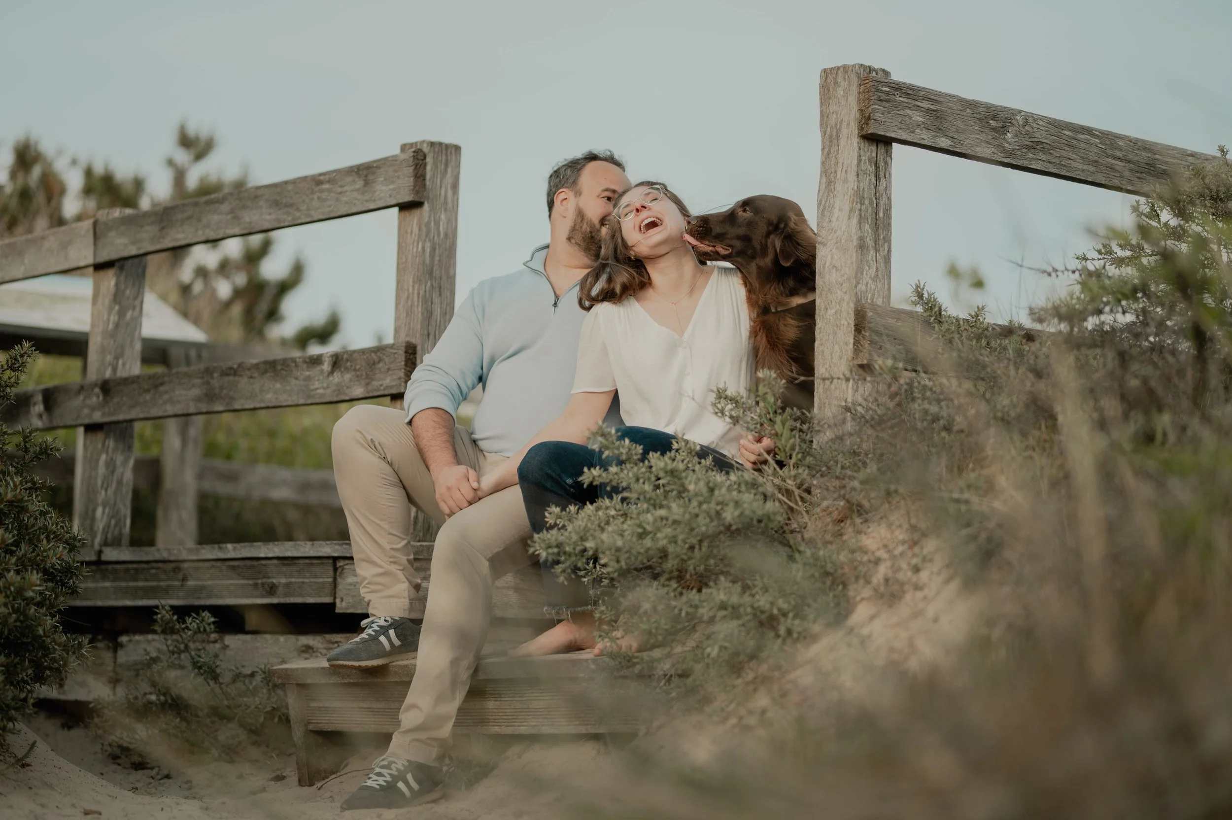 Séance engagement chien Touquet Paris Plage