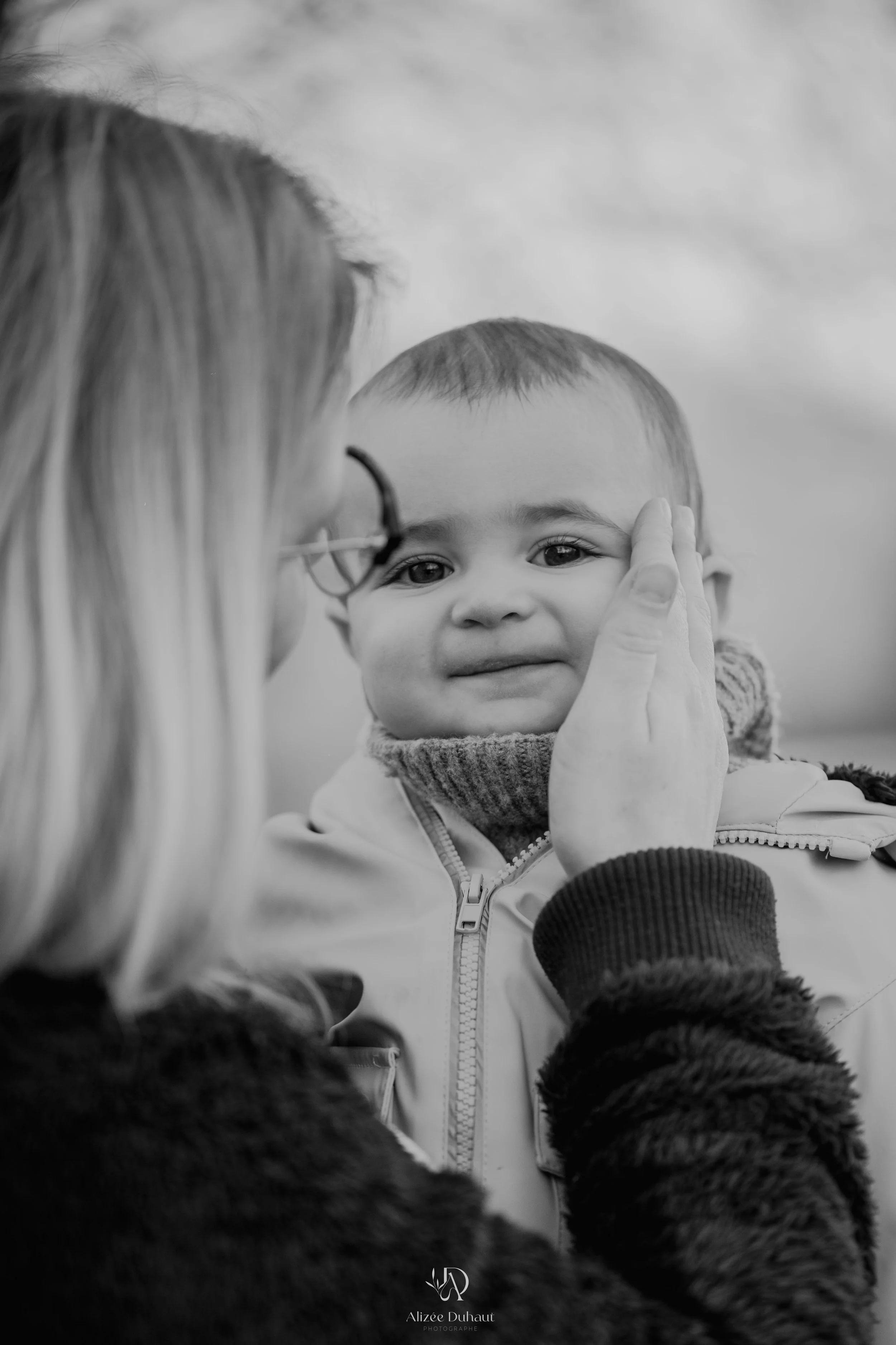 Maman et enfant séance photo Lens