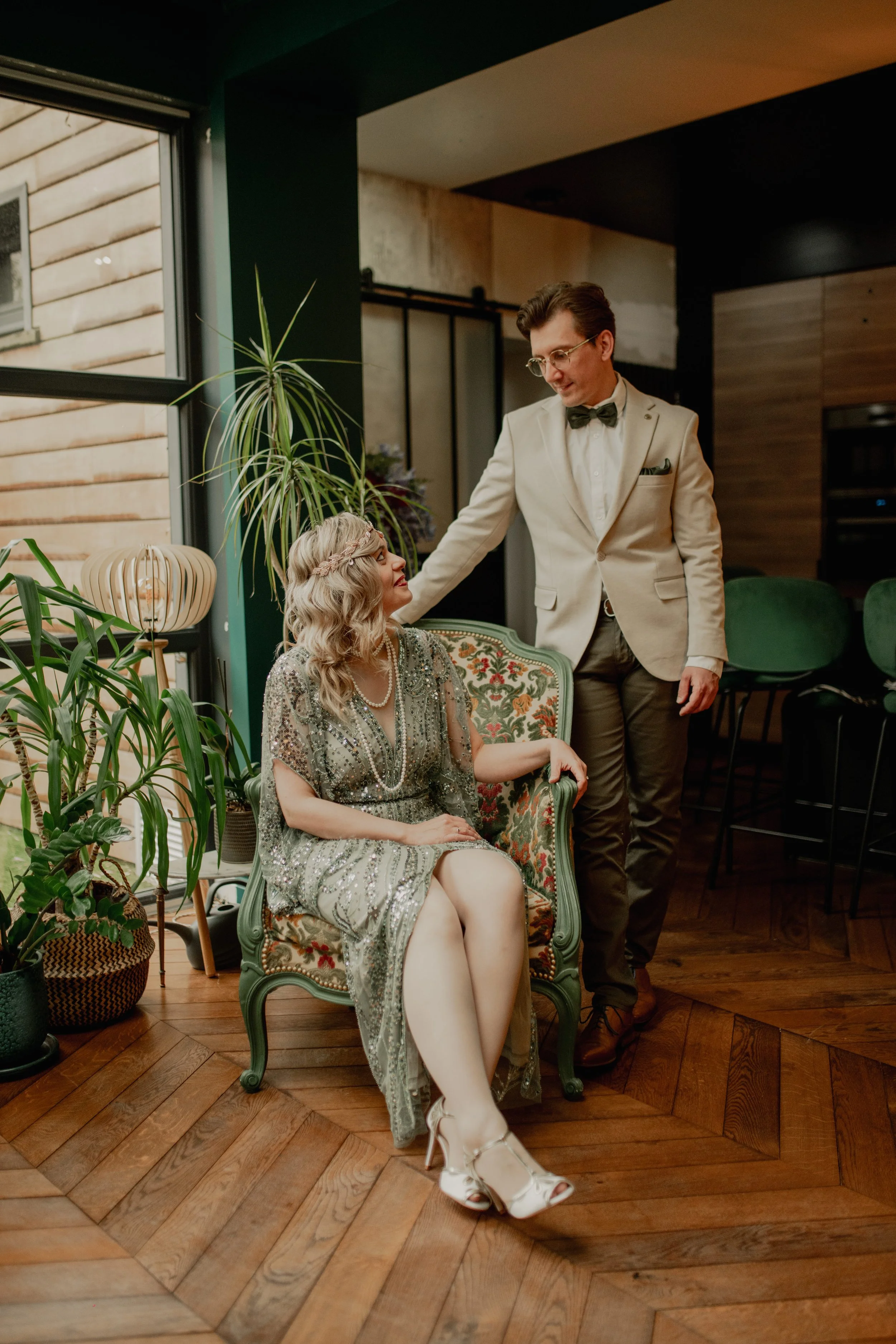 séance engagement couple vintage Arras