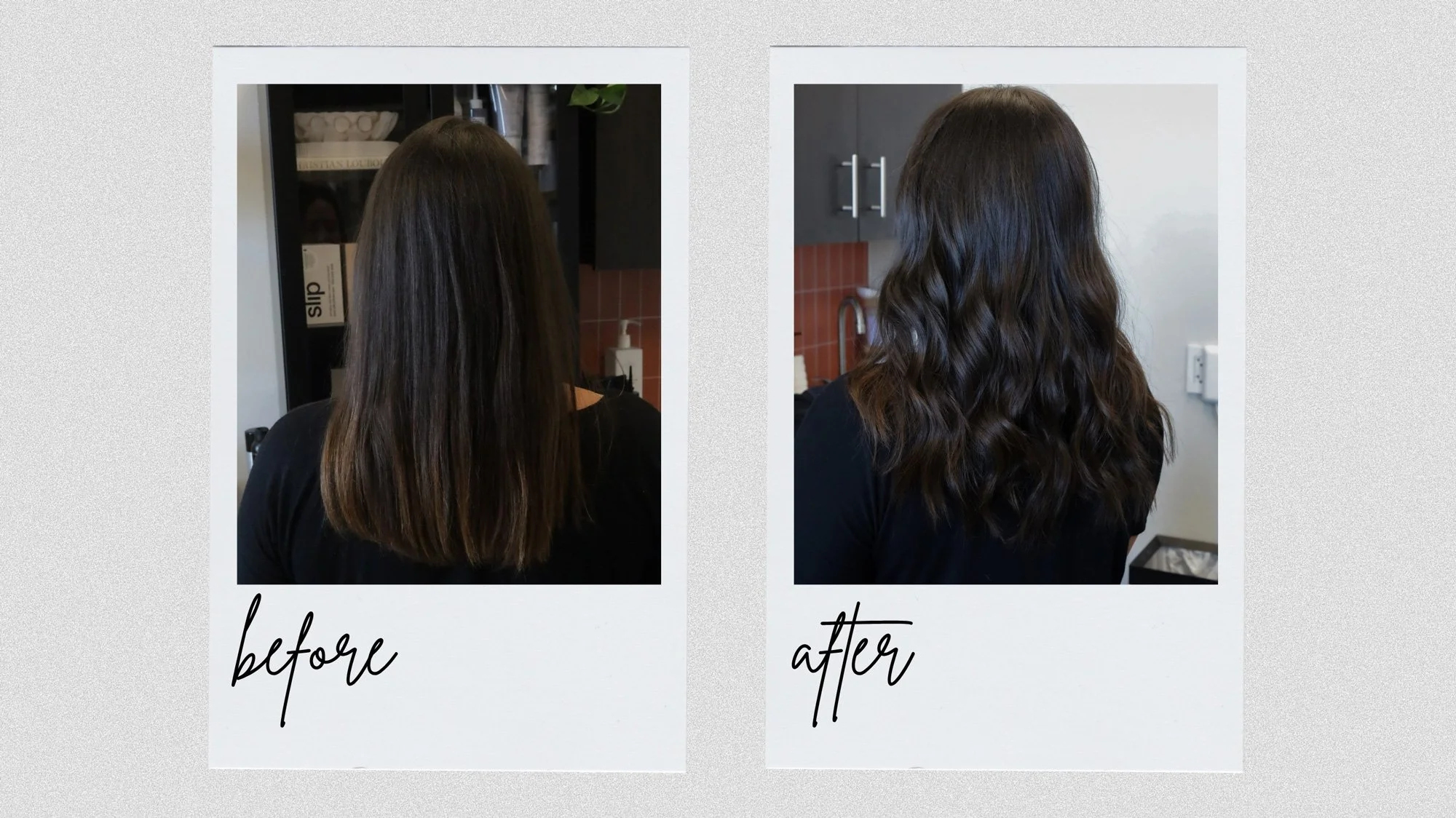 dark brown hair transformation showing backside of hair
