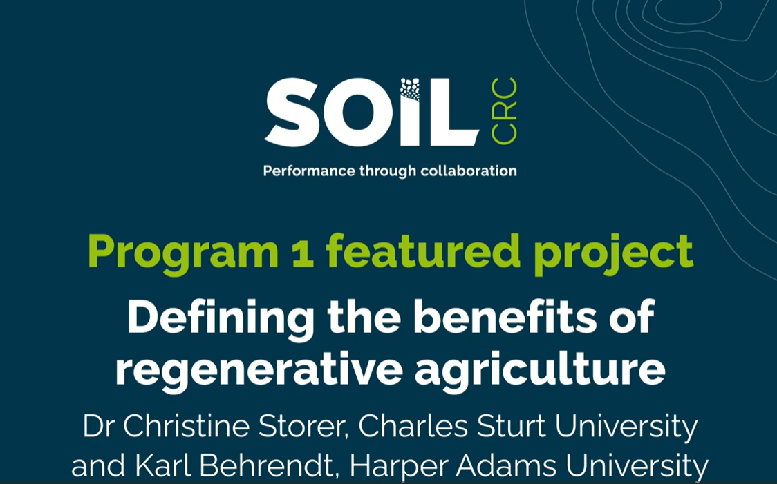 Defining the Benefits of Regenerative Agriculture