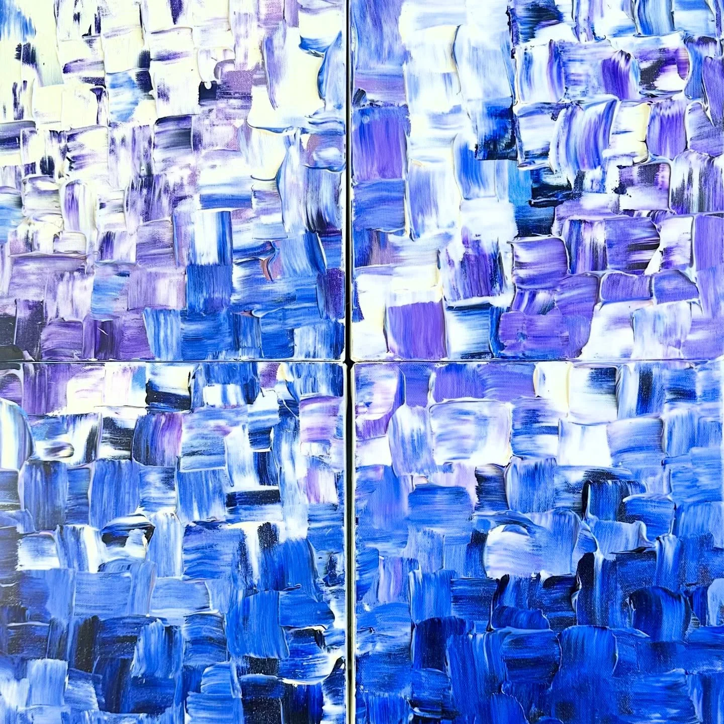 For C. (20x20&rdquo;) Quadriptych. Acrylic on Canvas. 2025.

A snapshot of sky and sea on four canvases. Where waves meet atmosphere, mist and more. Part of the Buttery Grid Series.

#abstractart #artist #abstractpainting #painting