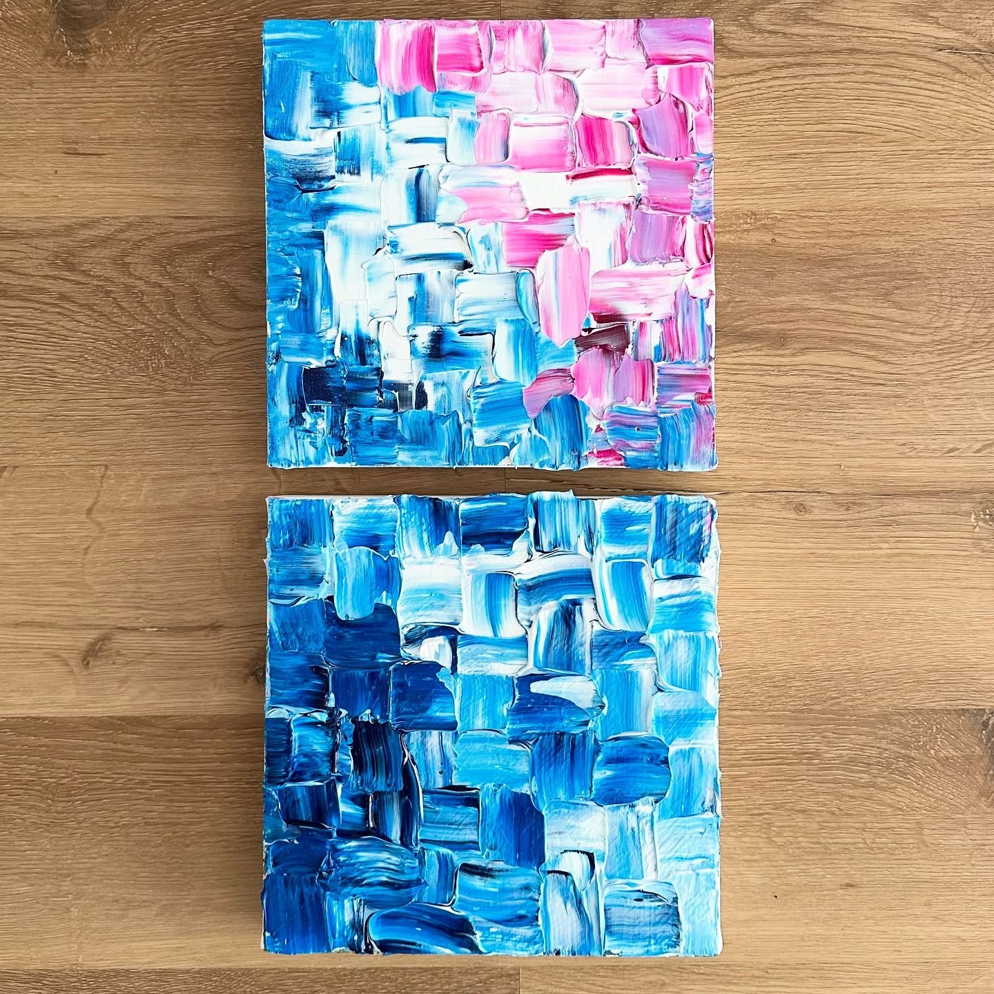 More buttery work. Dip-Tick (10x20&rdquo; Diptych  Acrylic on canvas) and Green Acher (10x20&rdquo; Acrylic on Canvas). #abstractart #painting #abstractpainting #acrylicart