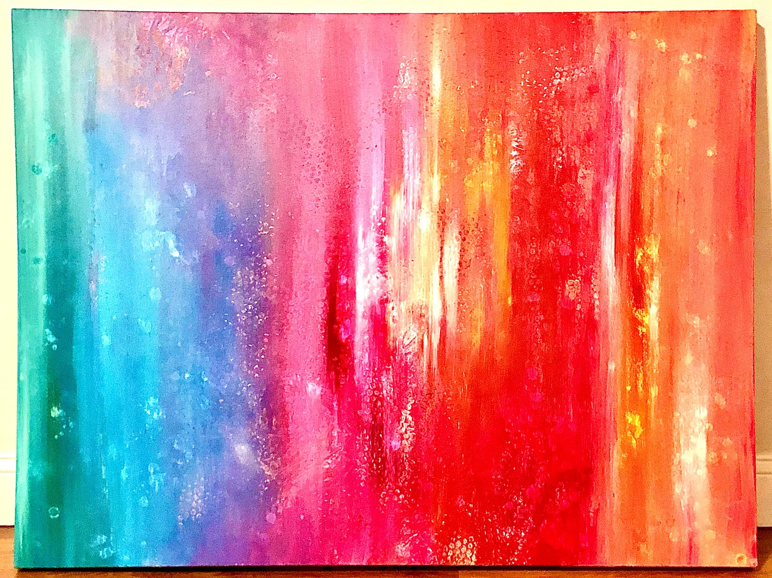 The Reds and The Blues. 36"x48". Acrylic on Canvas. 2022. Private Collection.
