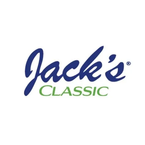 Logo for Jack's Classic in blue and green text