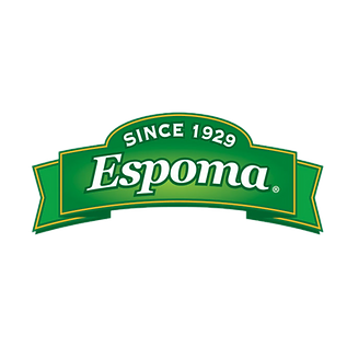 Espoma logo featuring green banner with white text and a curved design, celebrating since 1929.