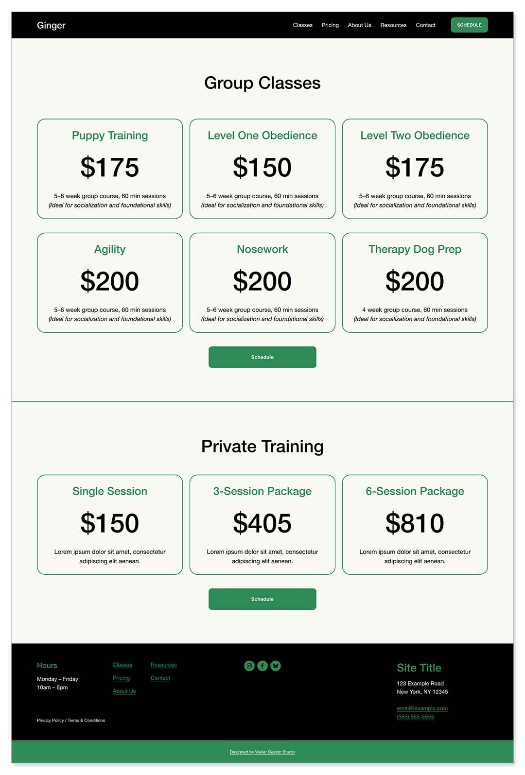 ginger-template-pricing-page