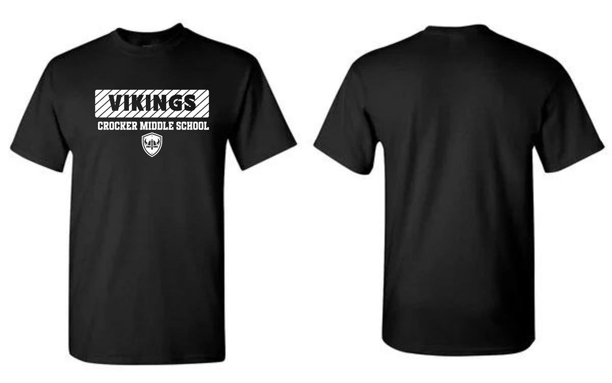 Crocker T-Shirt (Black Viking Diagonal Front)