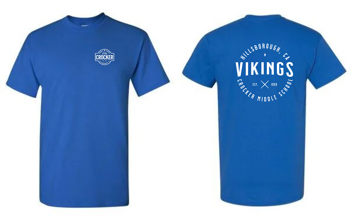 Crocker T-Shirt (Royal Vikings Round Back)