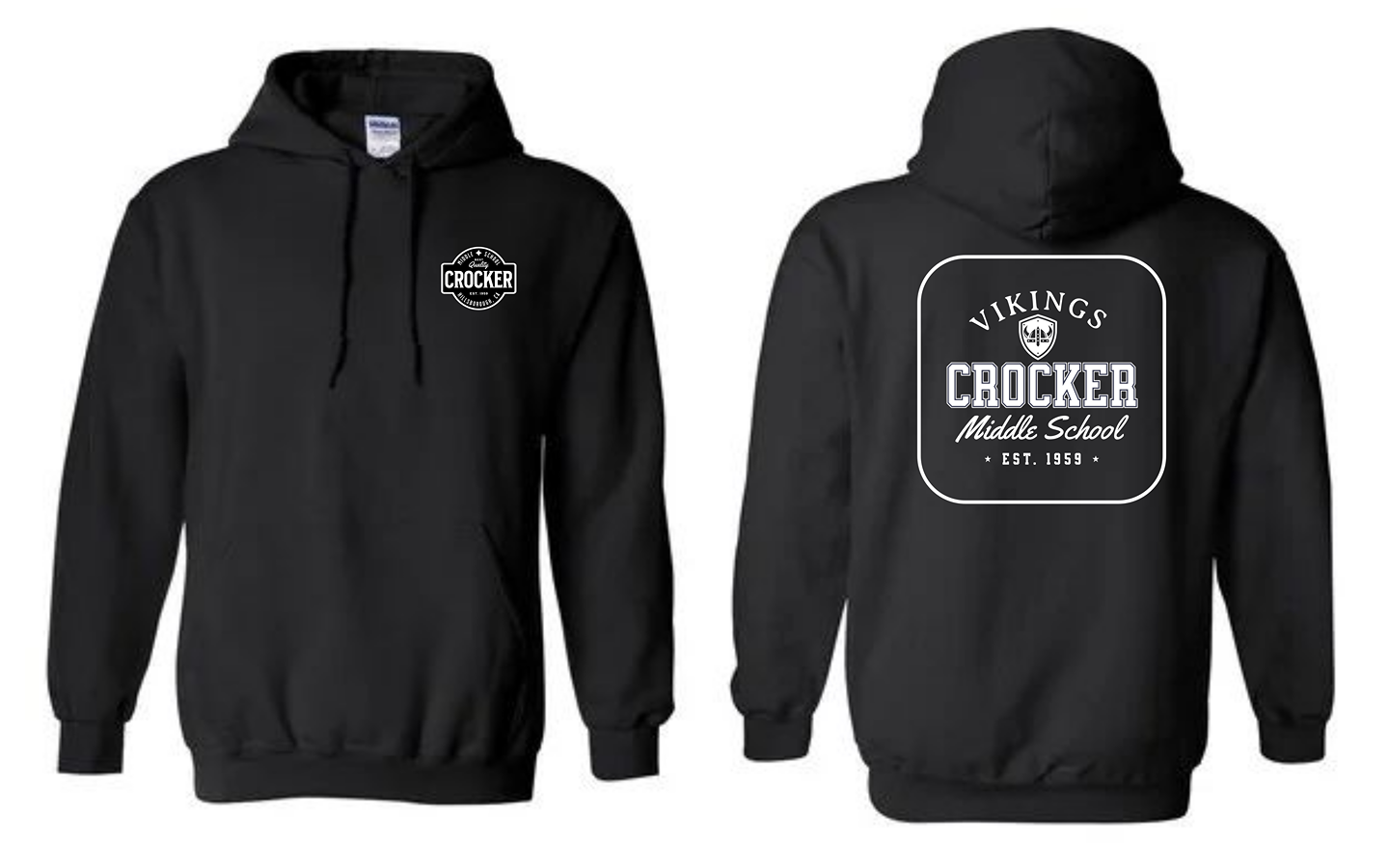 Crocker Hoodie (Black Crocker Square Back)