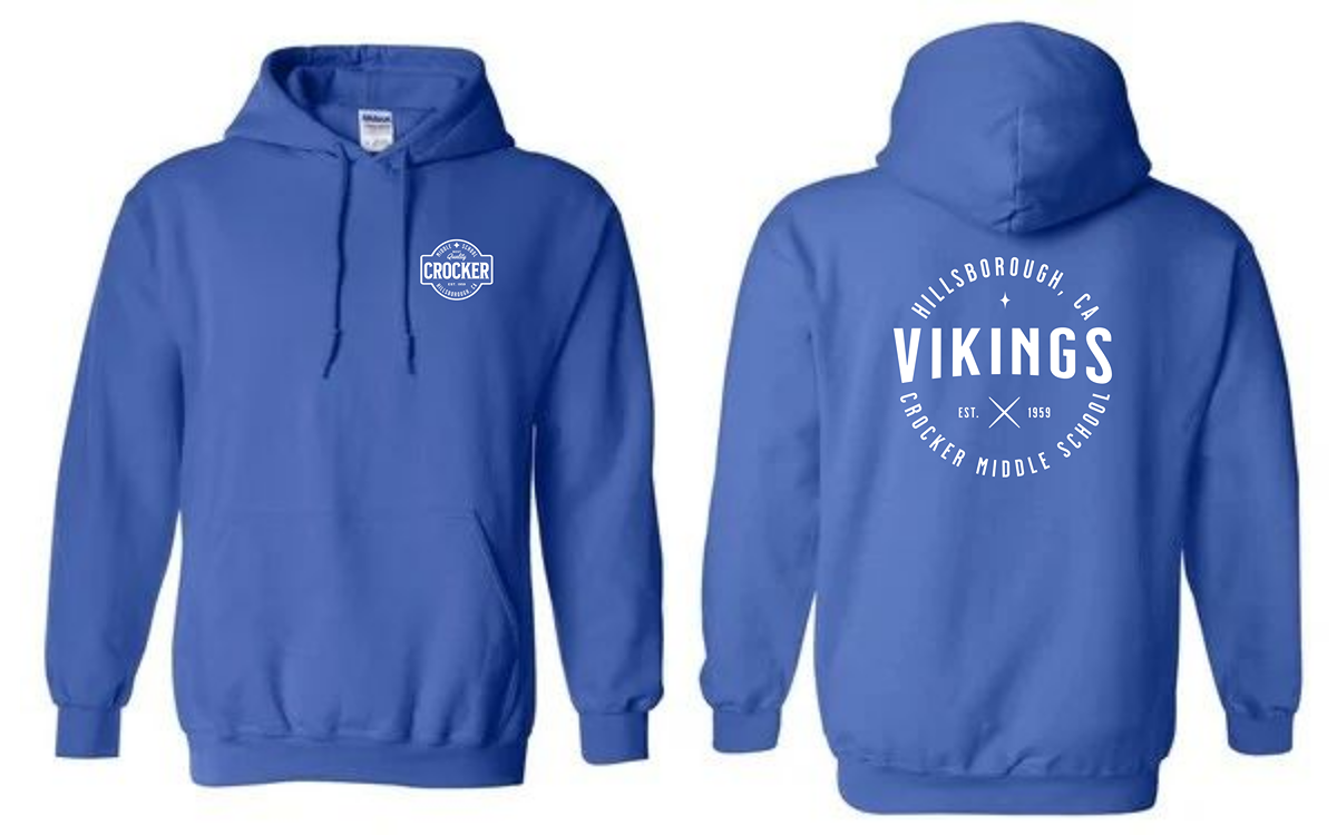 Crocker Hoodie (Royal Vikings Round Back)