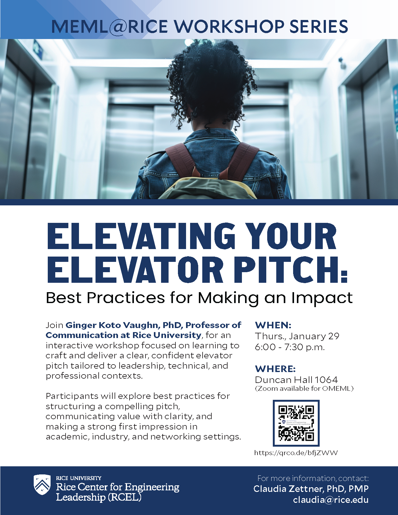 Upcoming Event: Elevating your Elevator Pitch