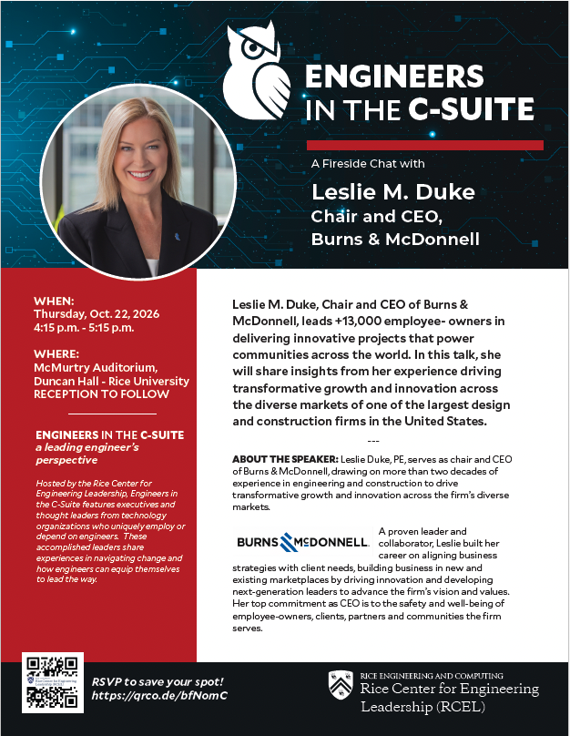 Flyer for Engineers in the C-Suite