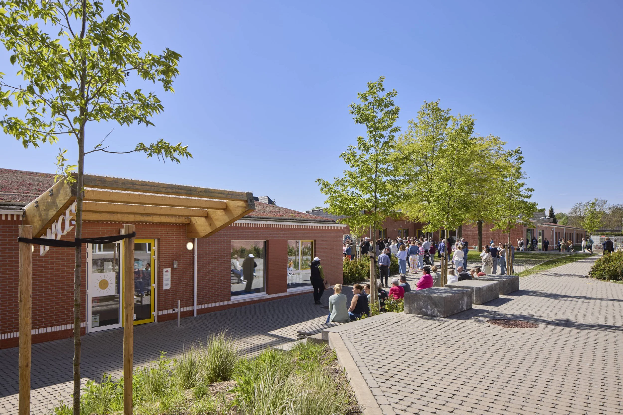De buitenomgeving stimuleert ontmoeting