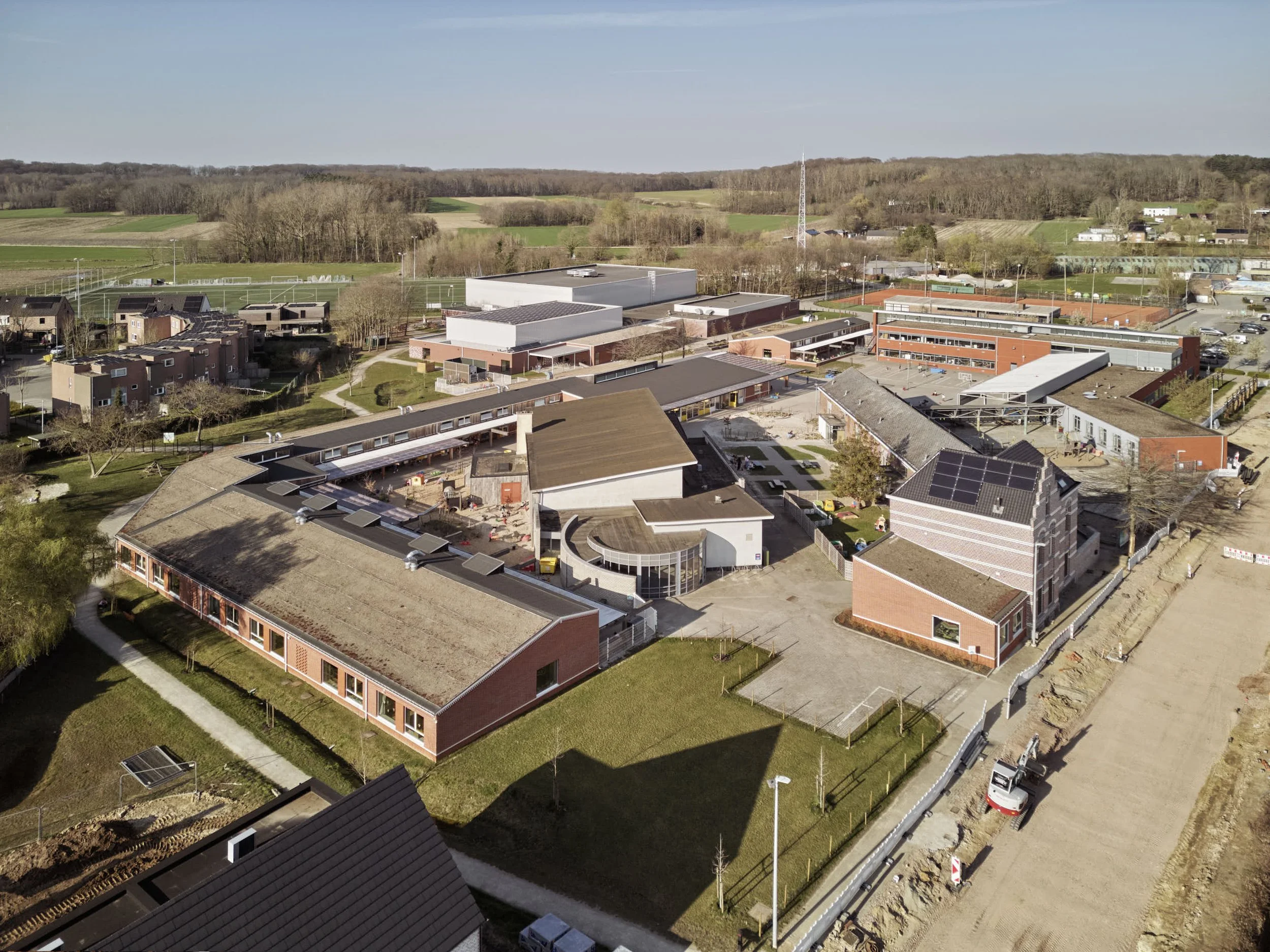 Drogbeeld van de schoolsite