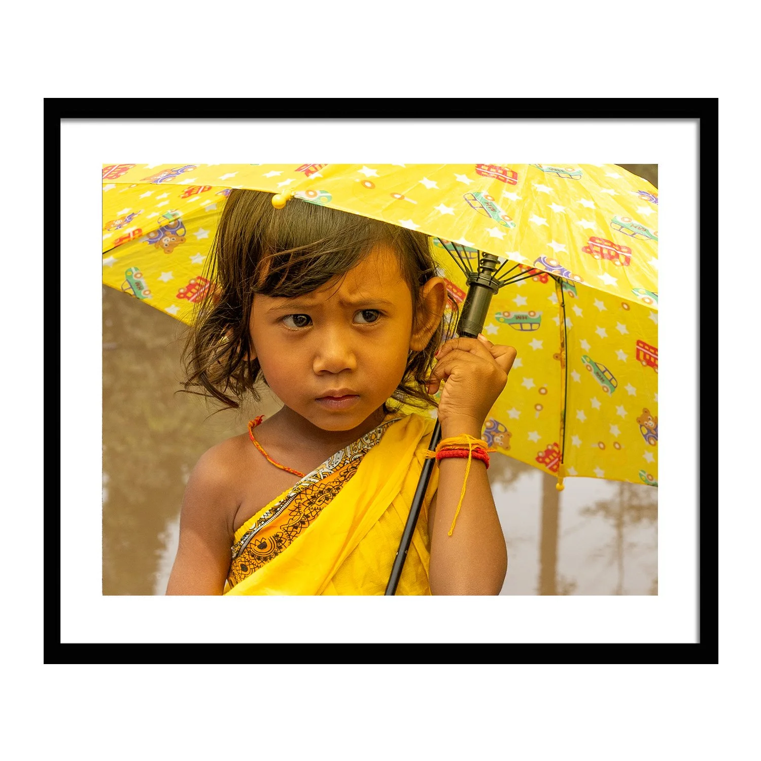 wild cards_Girl with Yellow Umbrella_framed.jpg