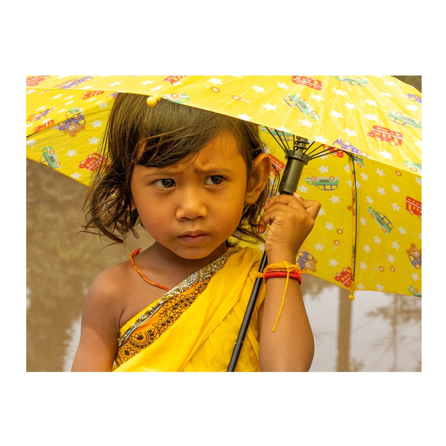 Girl With Yellow Umbrella