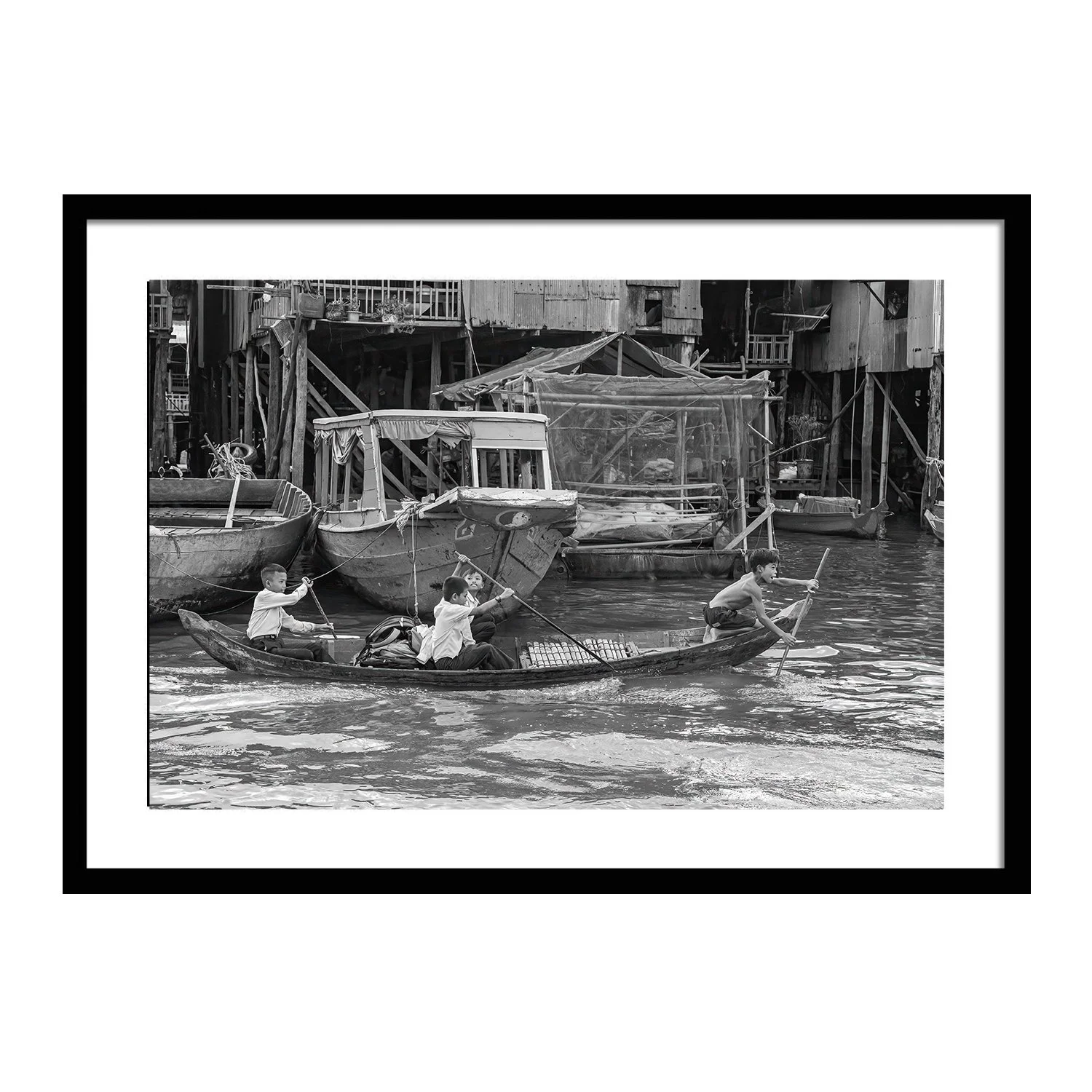 black white_The Race_framed.jpg