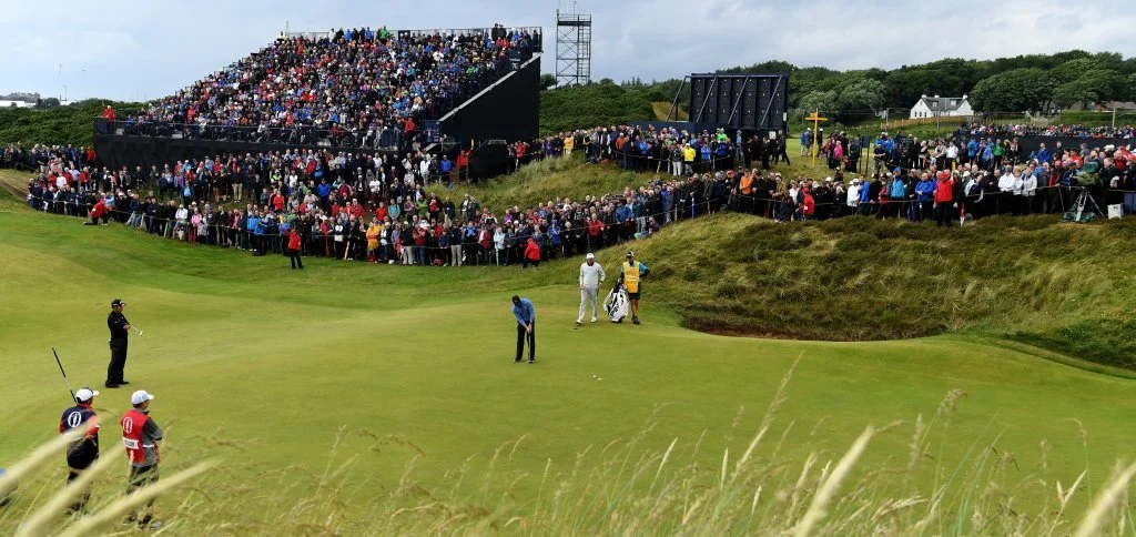 Golfer and crowd at the Scottish Open 2023
