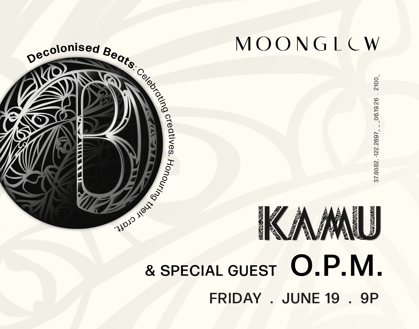 Decolonised Beats: Kamu Kamu and O.P.M. @ Moonglow