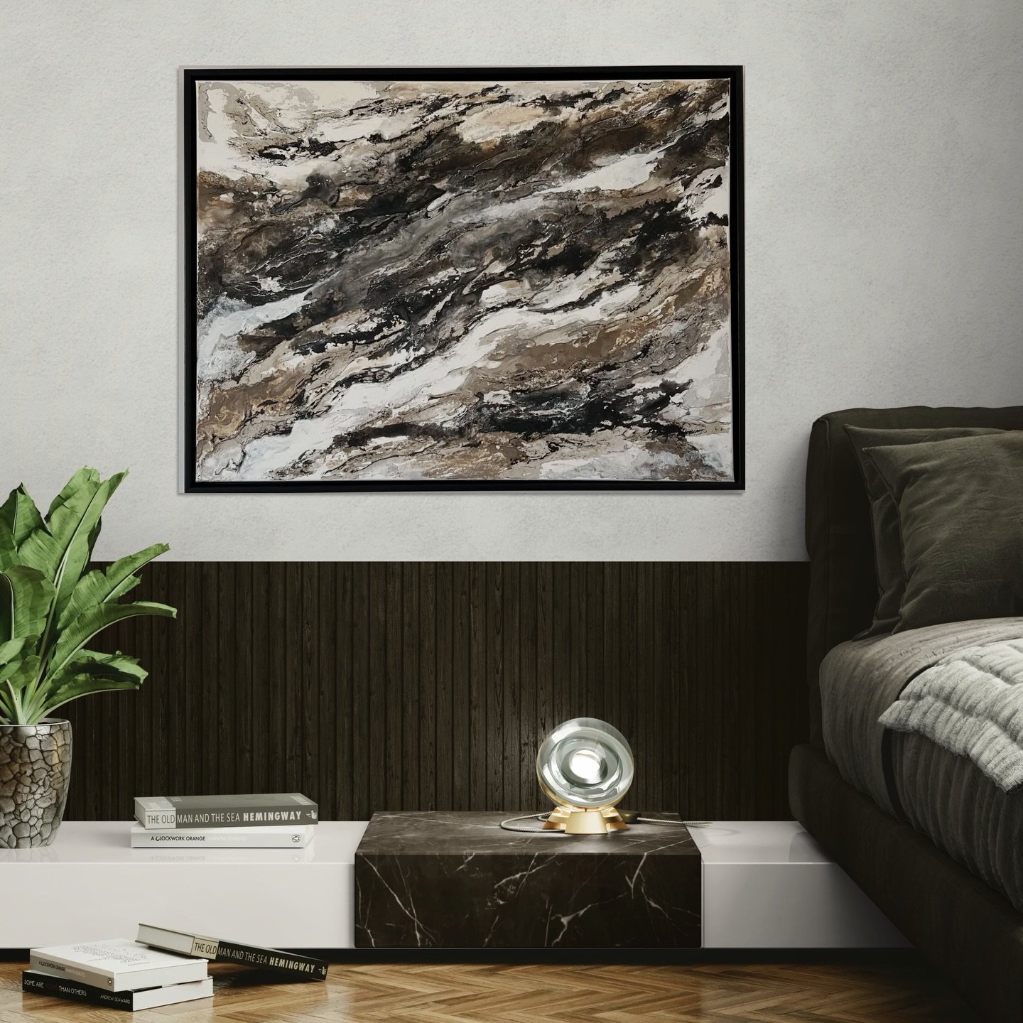 &ldquo;Midnight Reverie&rdquo; textured, acrylic on canvas - available on my website 🔗 in bio 

#abstractartist #originalartwork #contemporaryart #modernart #texturedpainting
