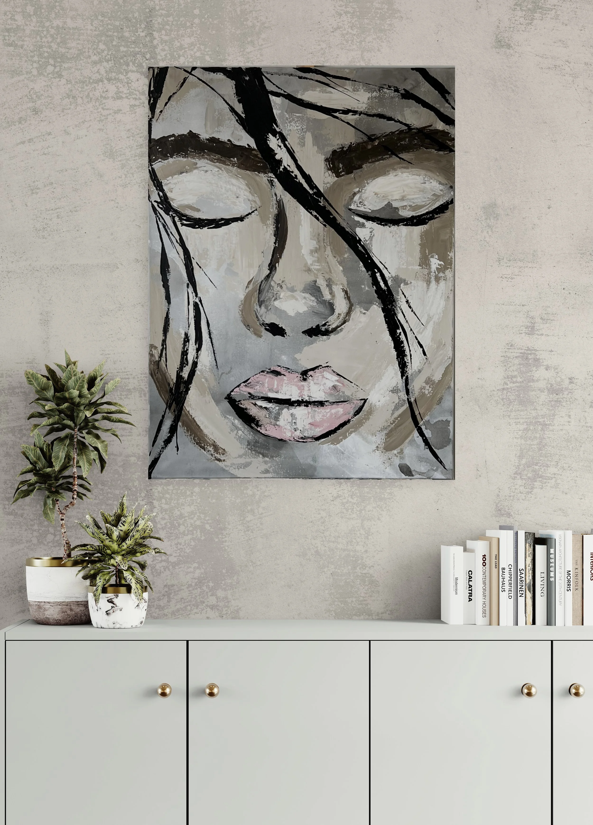 the quiet within abstract portrait