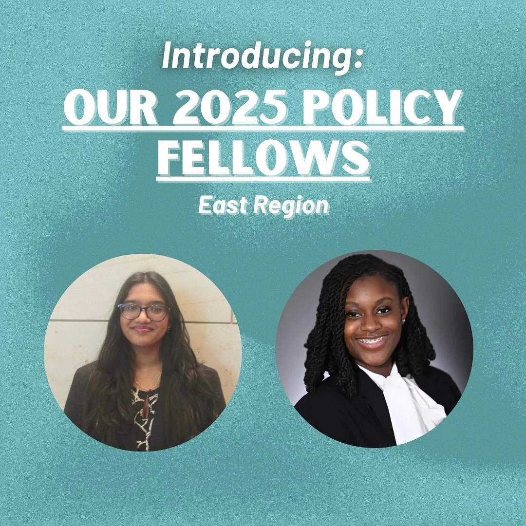 Please join us in giving a very warm welcome to our new Policy Fellows from the East!
π Oorja Munot (Maryland)
π Tanesha Golding (New Jersey)
We can’t wait to work with them over the next few months! Swipe to hear what they’re excited
