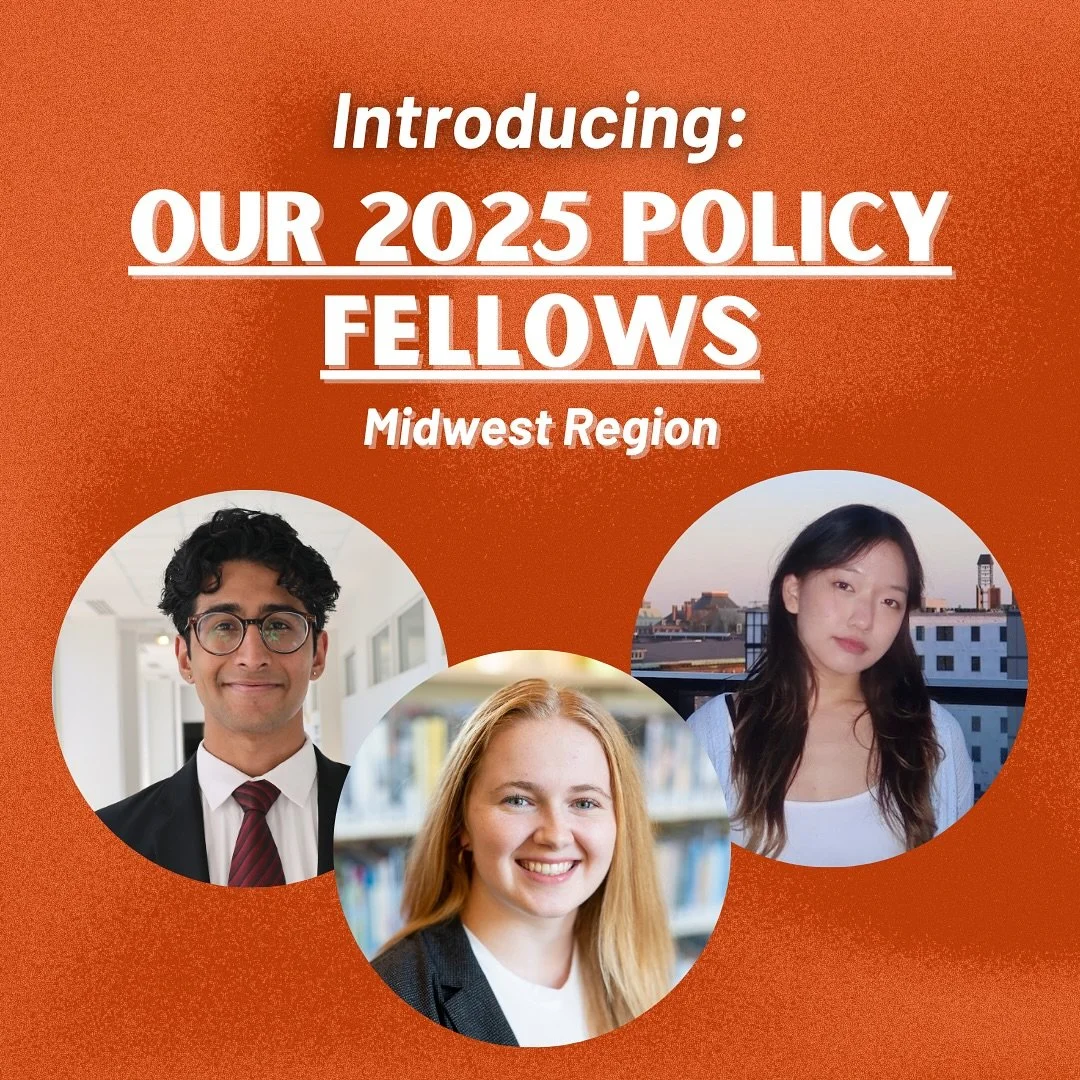 Last but not least, please give a very warm welcome to our Midwestern Policy Fellows!
π Rahim Kahloon (Indiana)
π Kara Cowell (Minnesota)
π Soovin Lee (Illinois)
We’re so excited to see our fellows grow over the next few months. Follow to