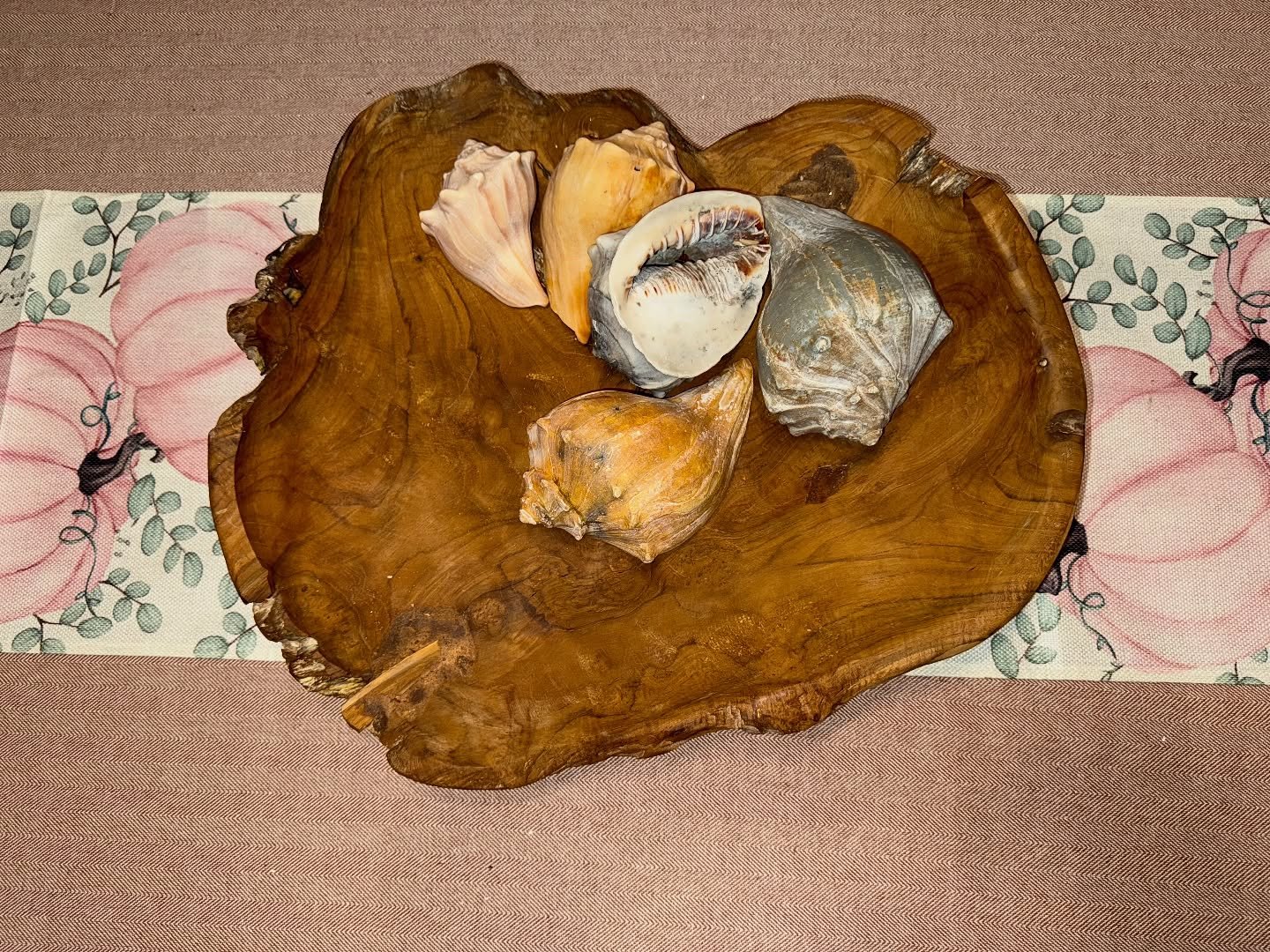Who says seashells are just for summer?🍂🐚✨ Our teak bowls provide a perfect backdrop for any and all of your seasonal decor year-round! 

Contact us via email: info.wheezit@gmail.com to get your holiday order in today 🧡 
#shopsmallbusiness #woodde