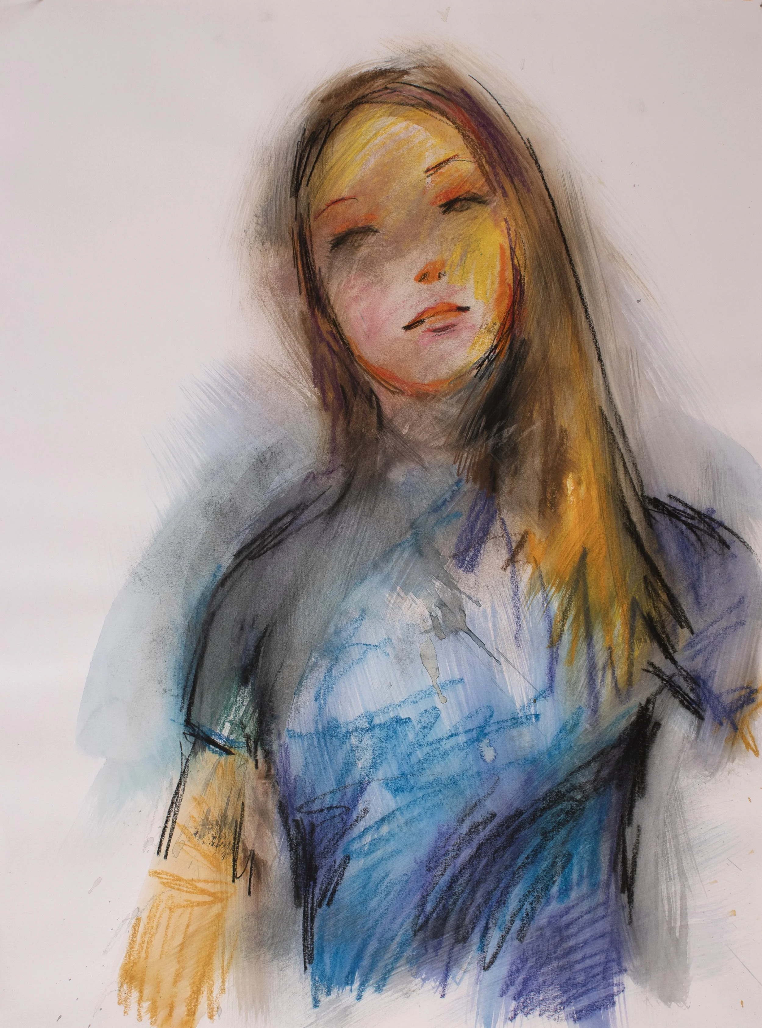 MARIA, 2021 – Pastel on paper, 18" x 24"