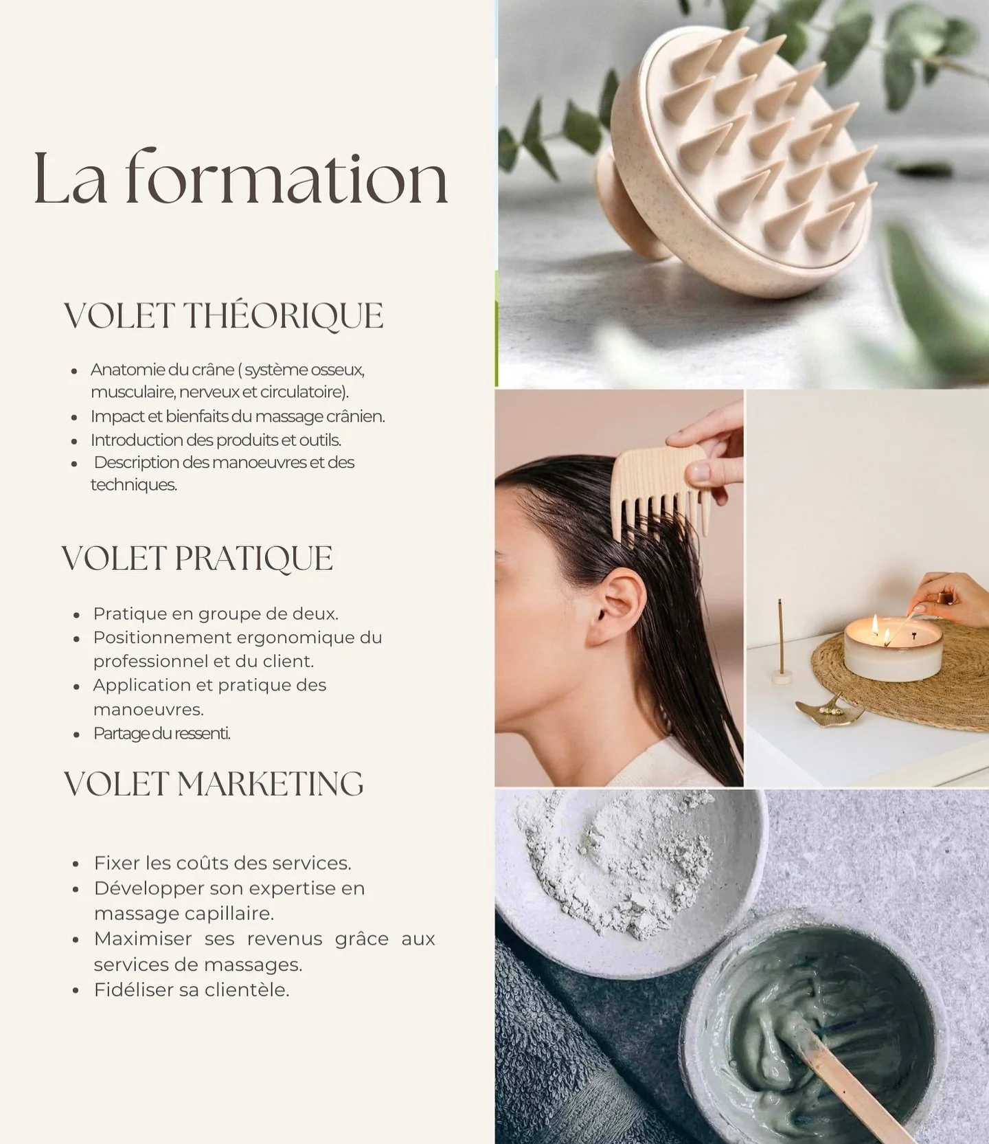 Un aper&ccedil;u du d&eacute;roulement de notre cour, l&rsquo;art du massage capillaire. Une formation d&rsquo;initiation au massage cr&acirc;nien, adapt&eacute;e aux salons de coiffure/de beaut&eacute;. 
⏱️Dur&eacute;e : 3 h30 &agrave; 4 h 
📍lieu :