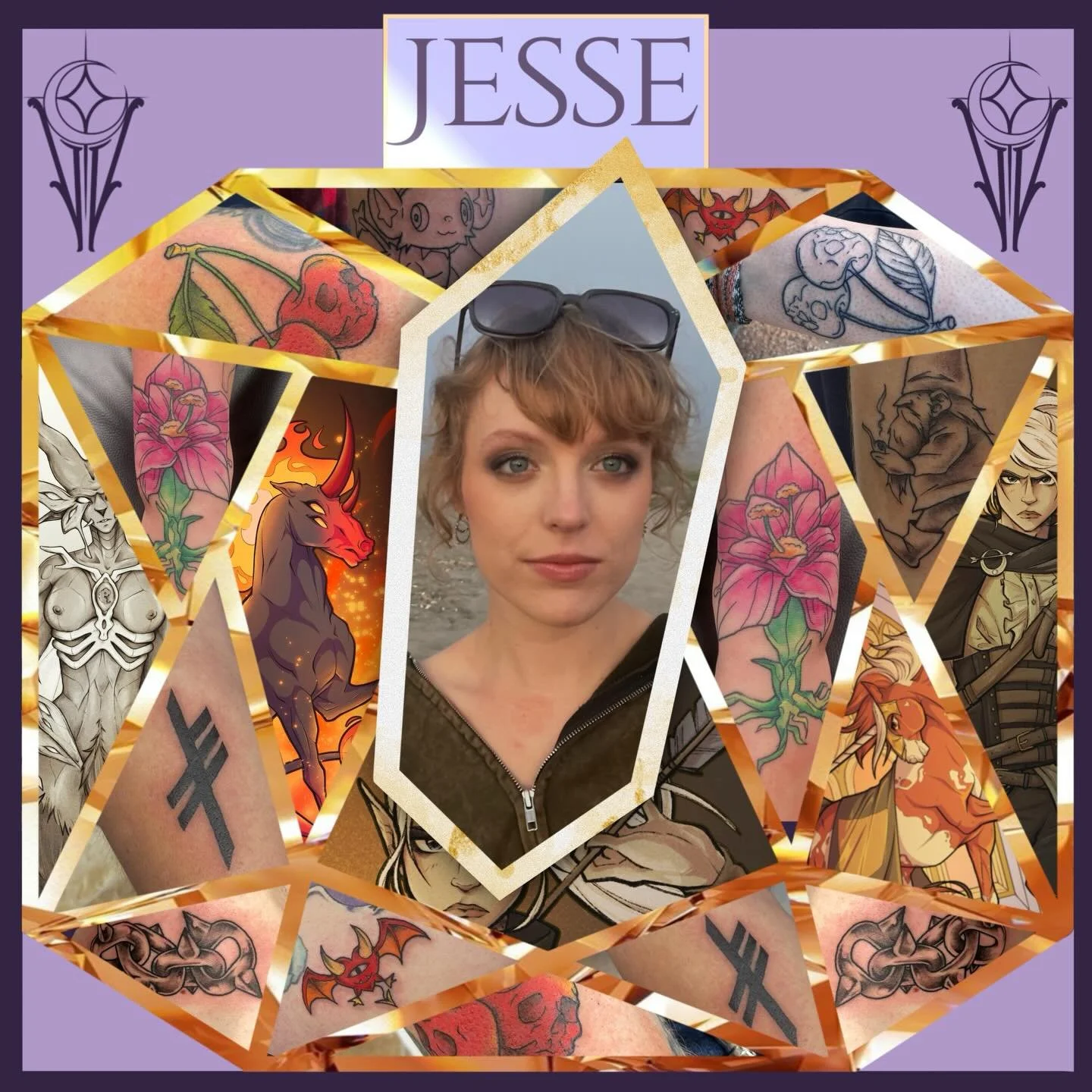 @seraph1ctattoos will be joining as a resident artist this week! Jesse is passionate about tattooing neotraditional and illustrative styles. Check out her bio on our website, and give her a follow, she can be booked via Instagram or through the link 
