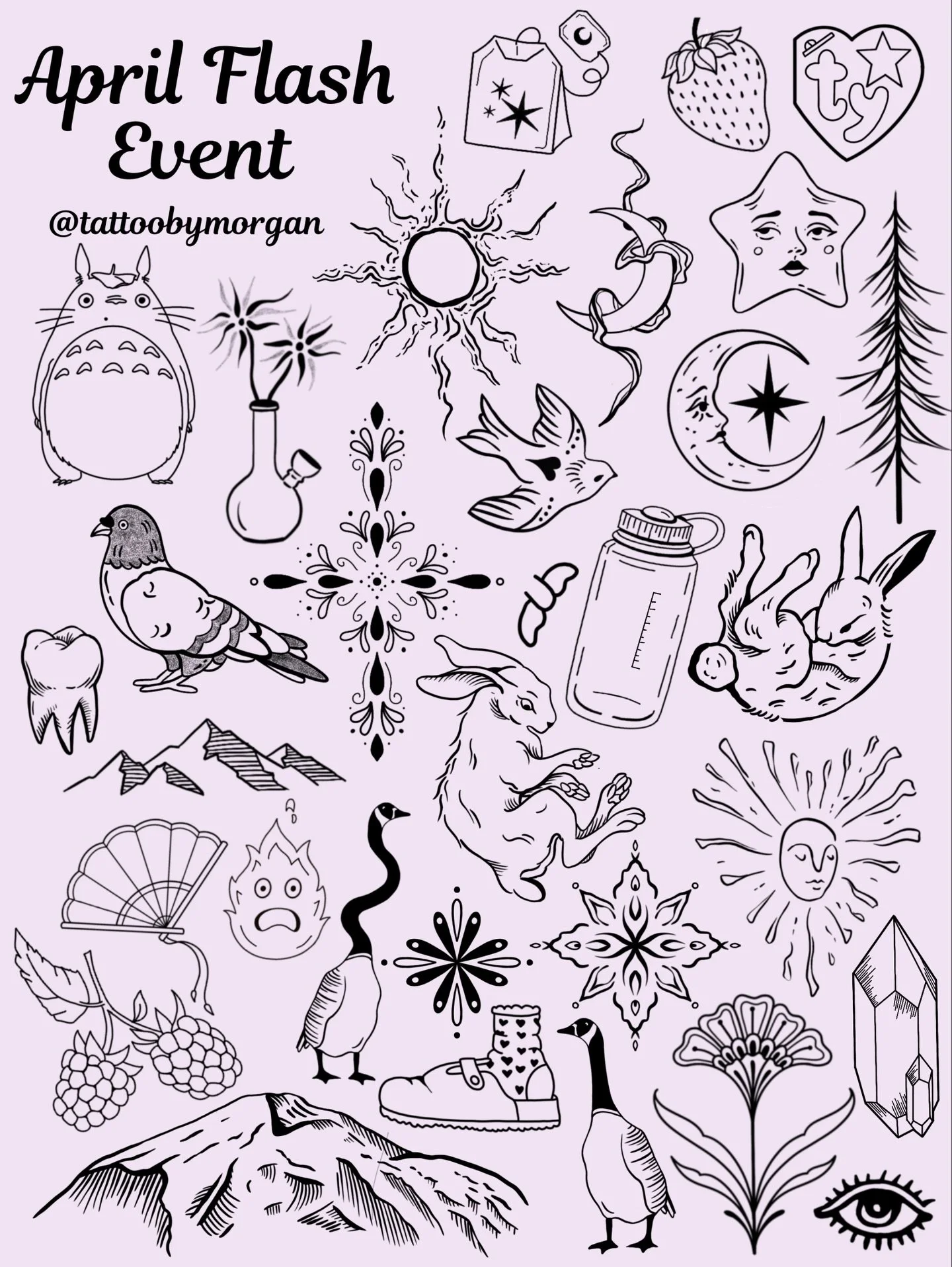 NEW FLASH DROP FOR APRIL!

If you can&rsquo;t make it to Veil &amp; Vixen&rsquo;s flash event this Saturday, DM @tattoobymorgan and she will honor flash prices for the rest of the month! Prices range from $50-$150; Astrological sign tattoos are $100!