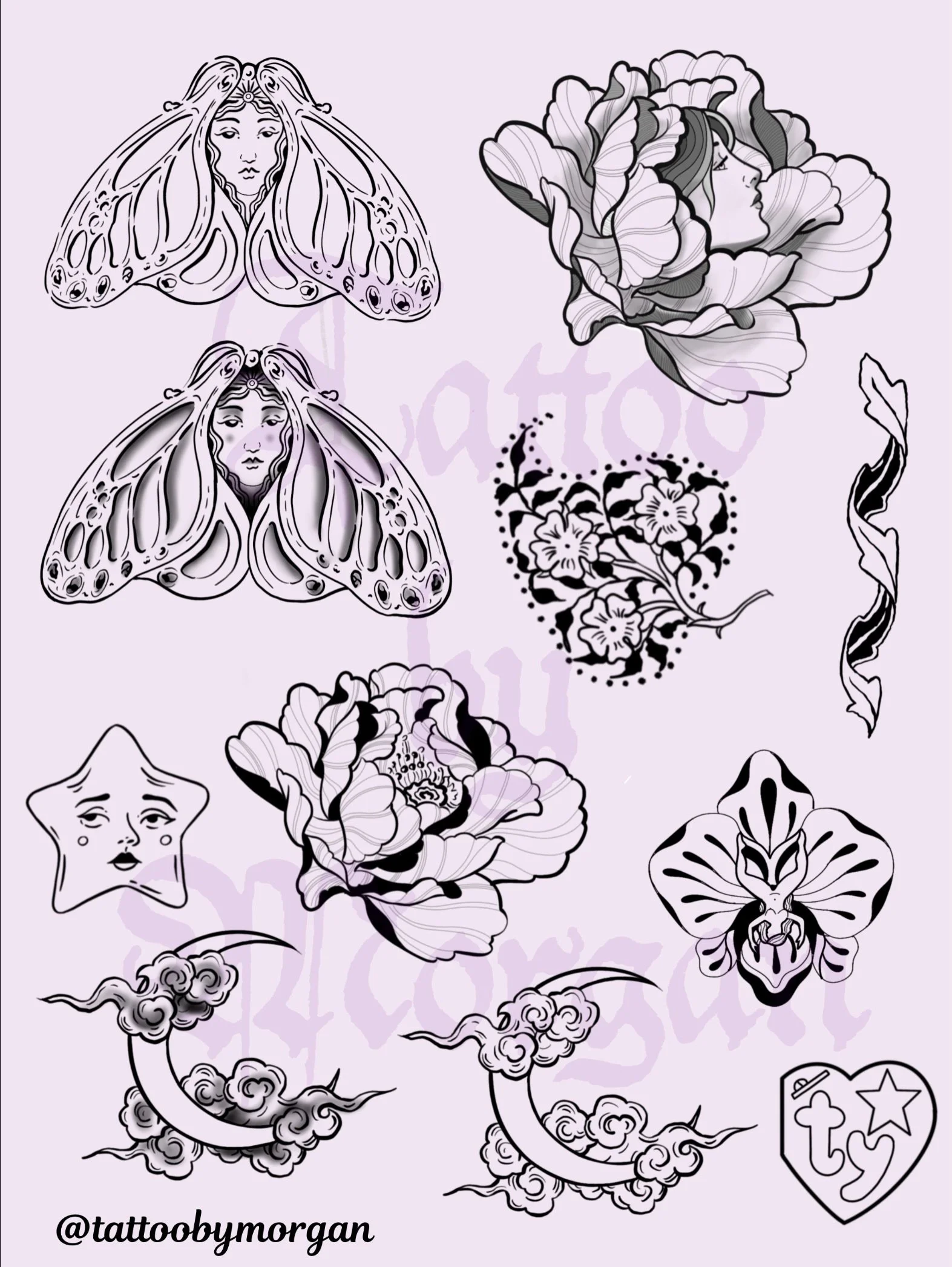 Some new and old flash by @tattoobymorgan for this week&rsquo;s Pride Flash Event!

All past flash by Morgan is also available unless otherwise noted on her Instagram. Can&rsquo;t make it on Saturday but want to book? Shoot Morgan a DM and she will b