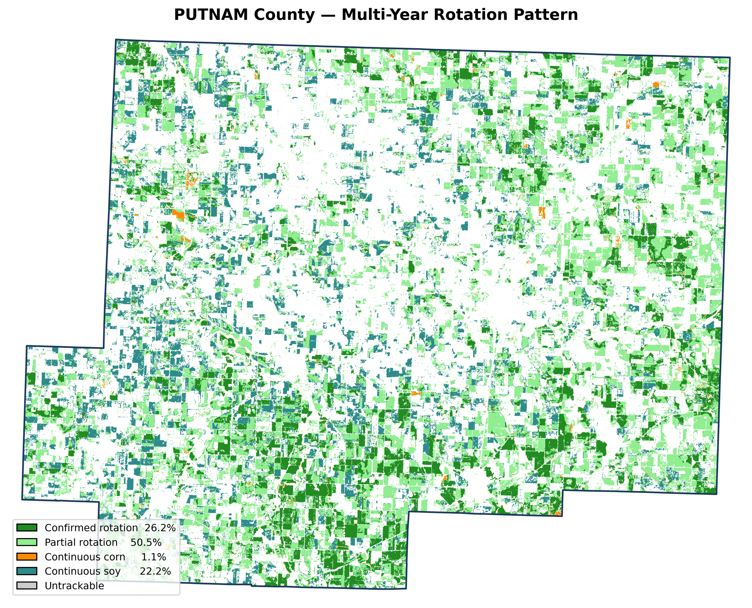 Putnam County multi-year rotation pattern map