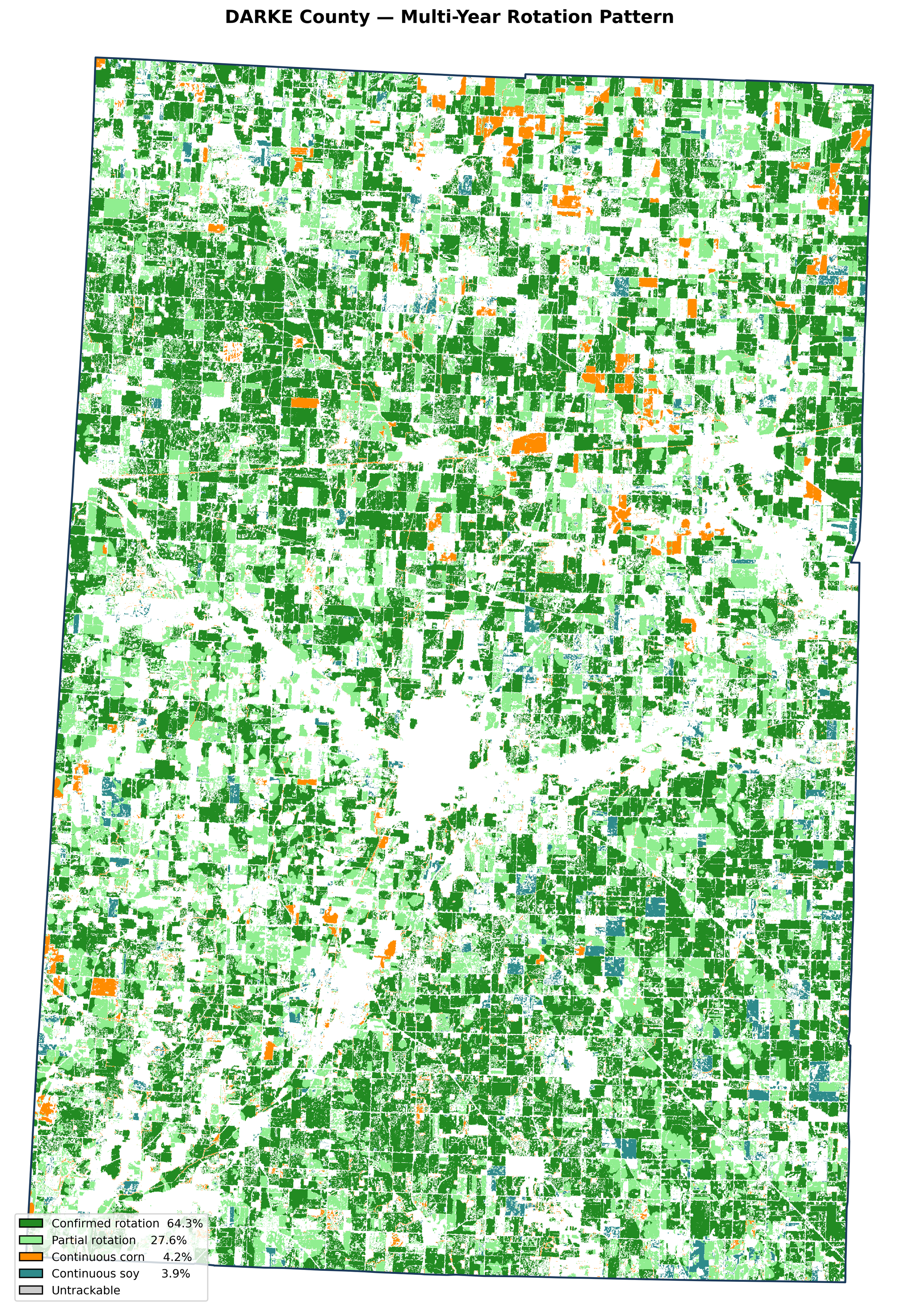 Darke County multi-year rotation pattern map