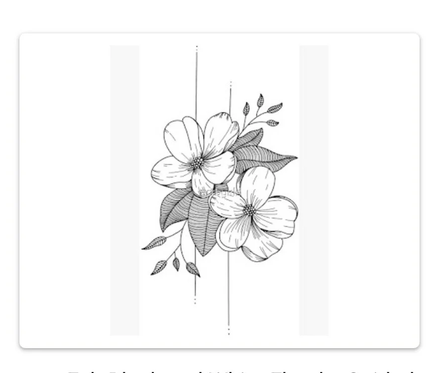 Pen &amp; Ink Class Black &amp; White Florals $35 - CLOSED