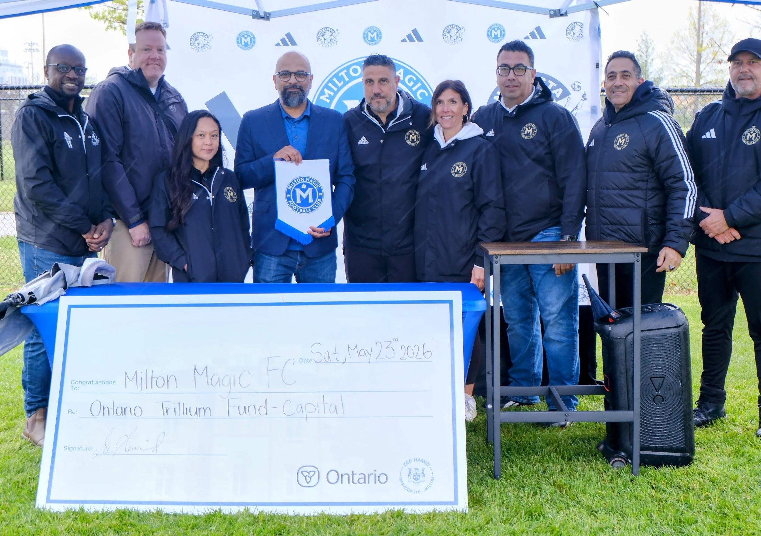 Ontario Government gives  Milton Magic FC $73,800